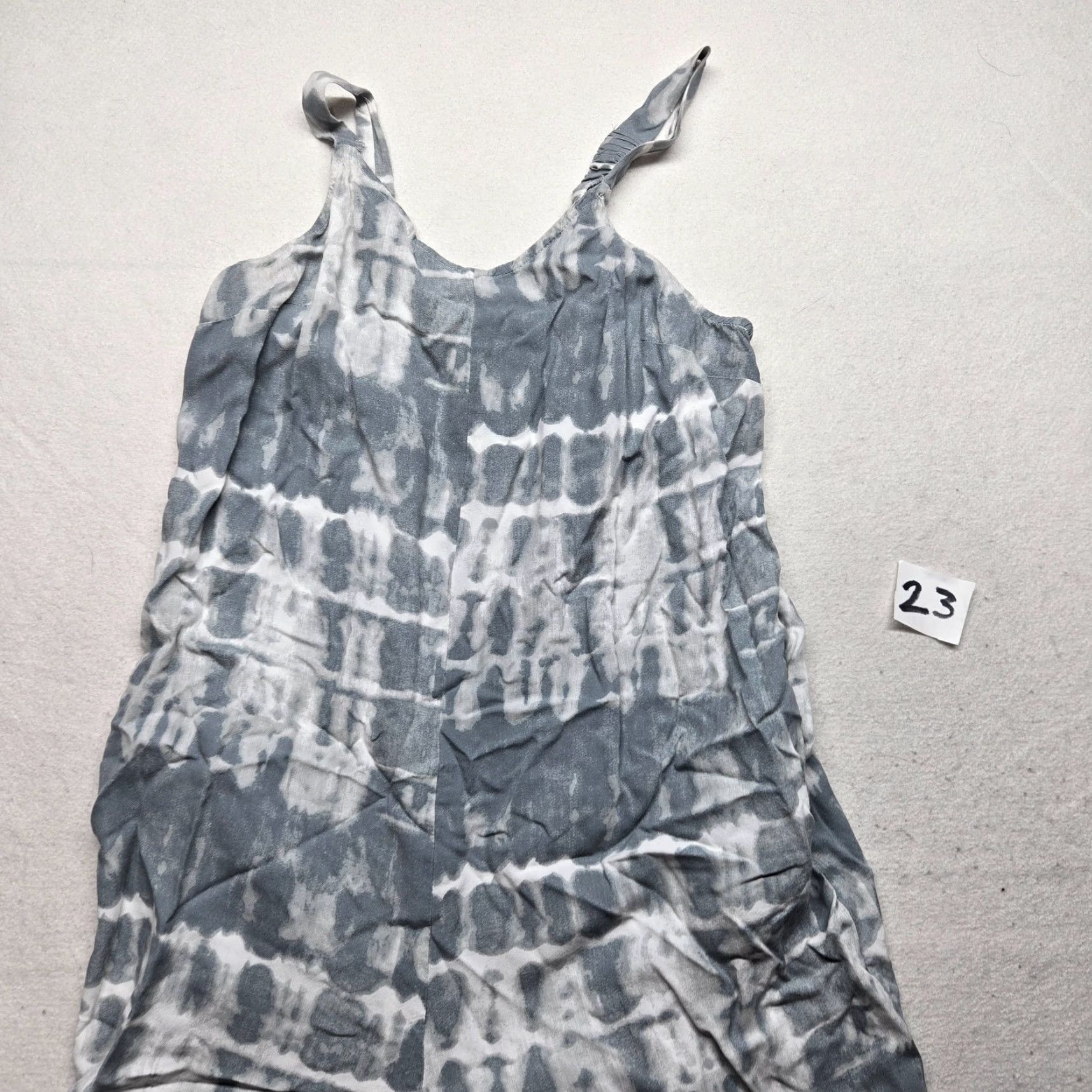 Vintage Japna Gray Tie Dye Ruffle Hem Jumpsuit Women's L Large Size 36" / US 14 / IT 50 - 3 Thumbnail