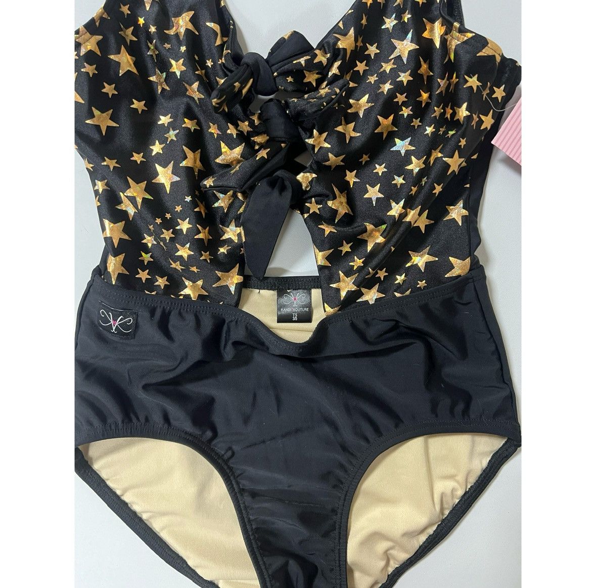 Other Black Gold Stars Monokini One-Piece Bathing Suit XS NWT ⭐️✨ Size XS / US 0-2 / IT 36-38 - 4 Thumbnail