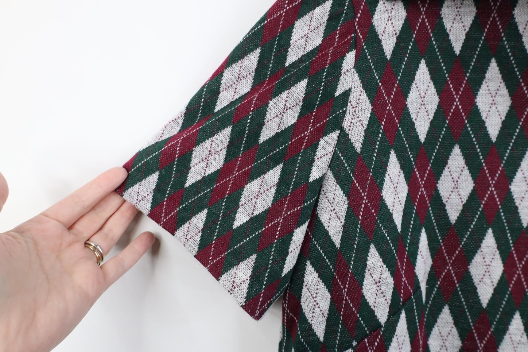 Vintage Vintage 60s 70s Streetwear Argyle Diamond Knit Polo USA Size L / US 10 / IT 46 - 8 Thumbnail