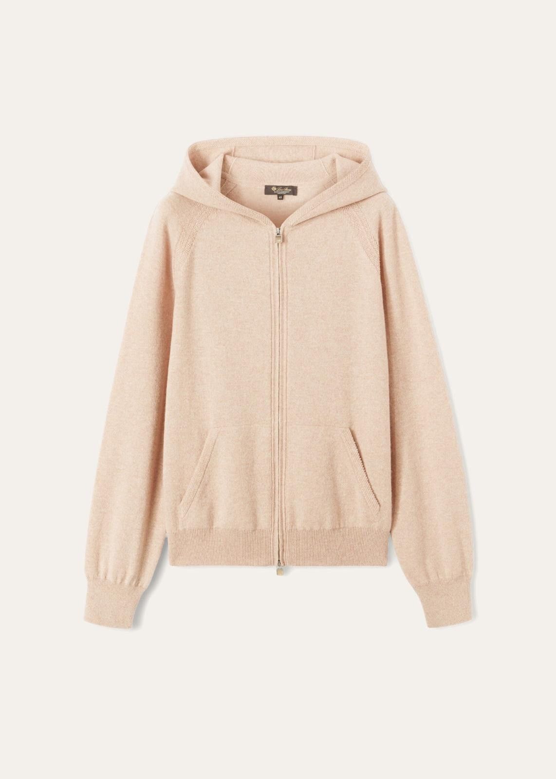 Loro Piana o1srvl11e0824 Merano Boucle Hooded Bomber Jacket in Pink Size L / US 10 / IT 46 - 1 Thumbnail
