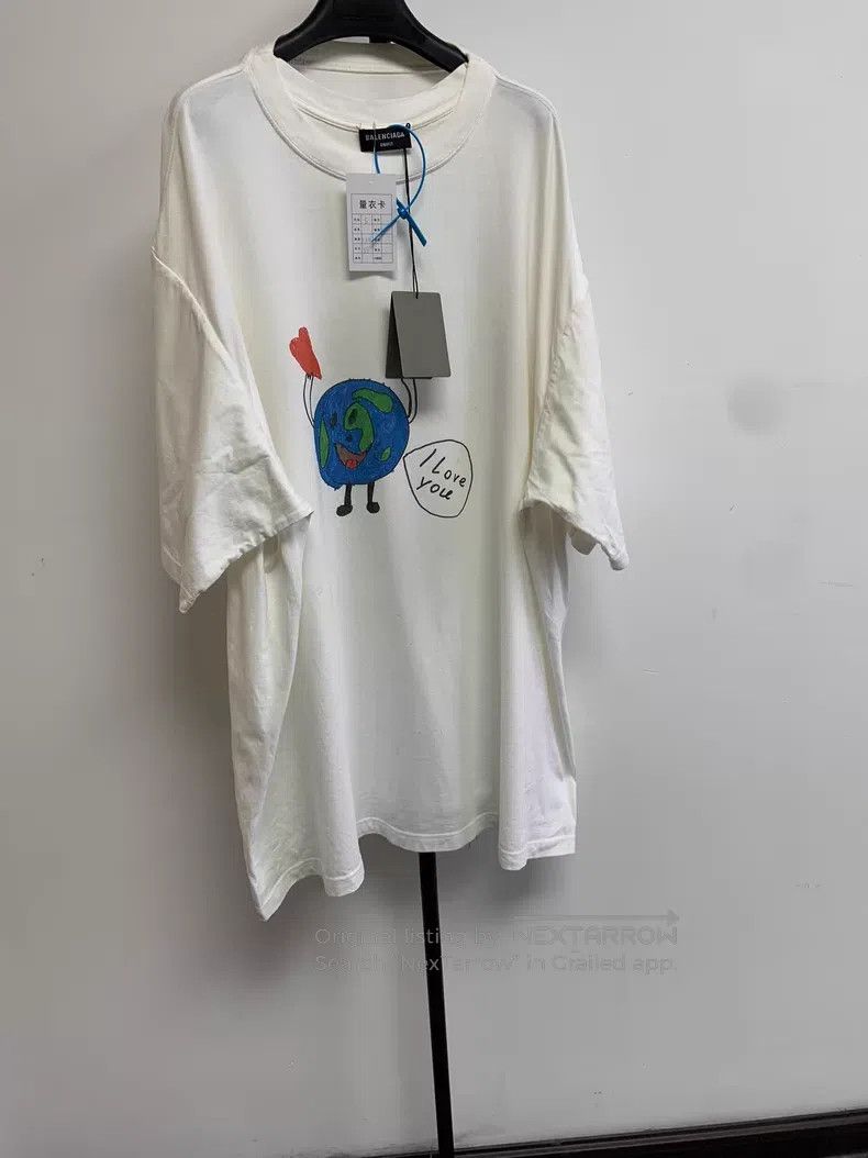Balenciaga Balenciaga Letter pattern printed short-sleeve T-shirt whi Size US S / EU 44-46 / 1 - 1 Thumbnail