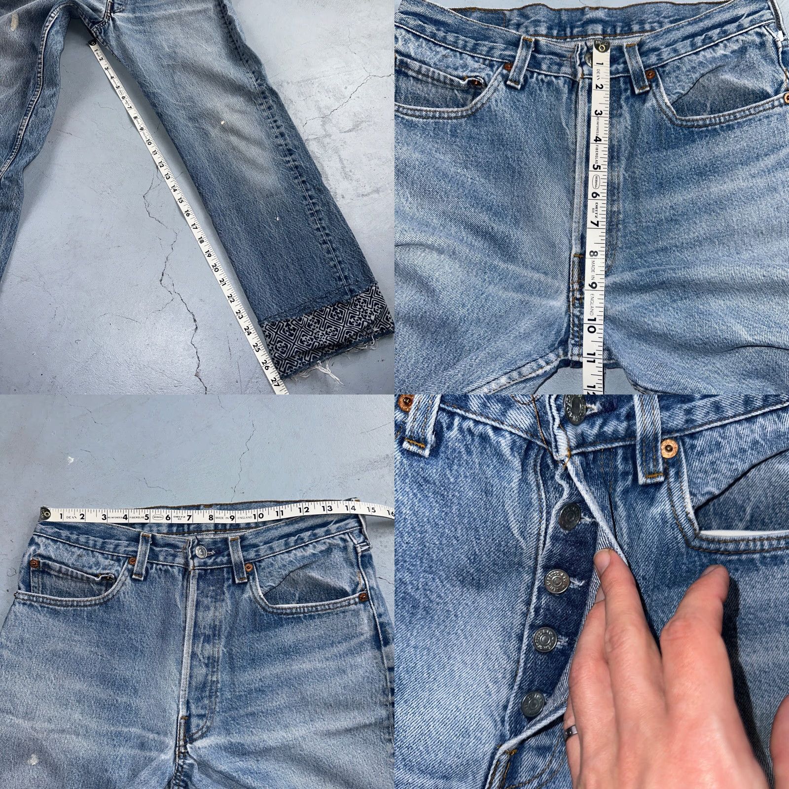 Levi's VINTAGE Levi's 501 Jeans Men Adult Medium Straight Fit 80s USA Light Wash Denim 33Inseam Size US 32 / EU 48 - 8 Thumbnail