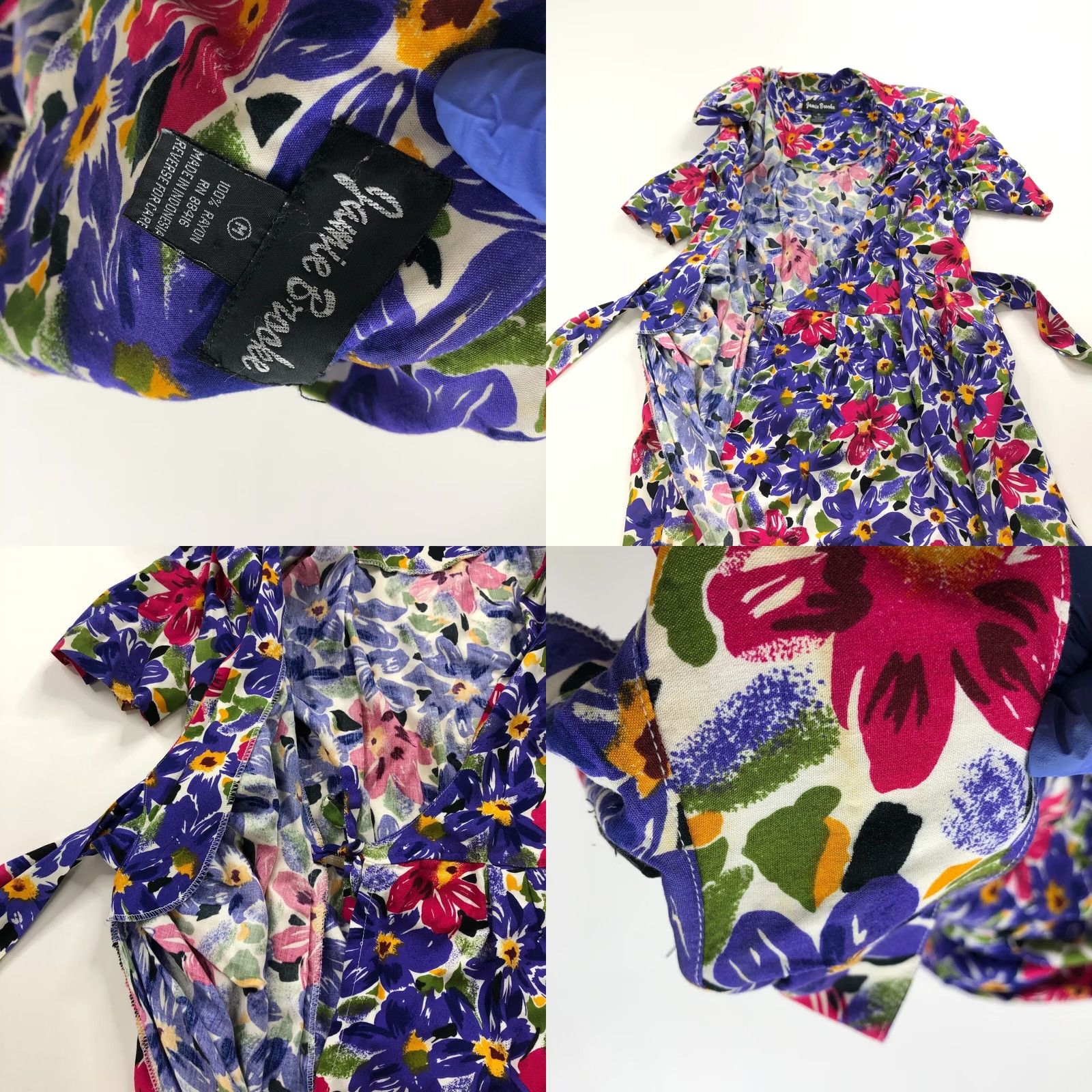 Vintage Jamie Brooke Med Dress Short A-Line V-Neck Rayon Padded Faux Wrap Geometric Vintage VTG No N/A Womens Size M / US 6-8 / IT 42-44 - 10 Thumbnail