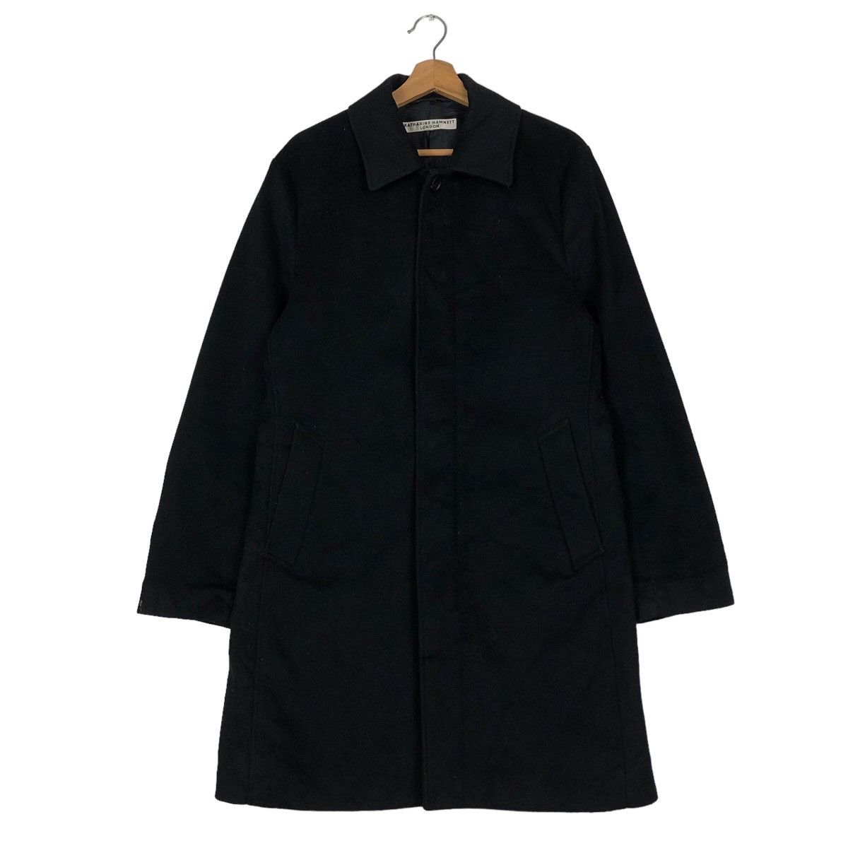 Japanese Brand 🔥Rich Black Long Jacket Katharine Hamnett Issey Miyake Size US XL / EU 56 / 4 - 1 Thumbnail