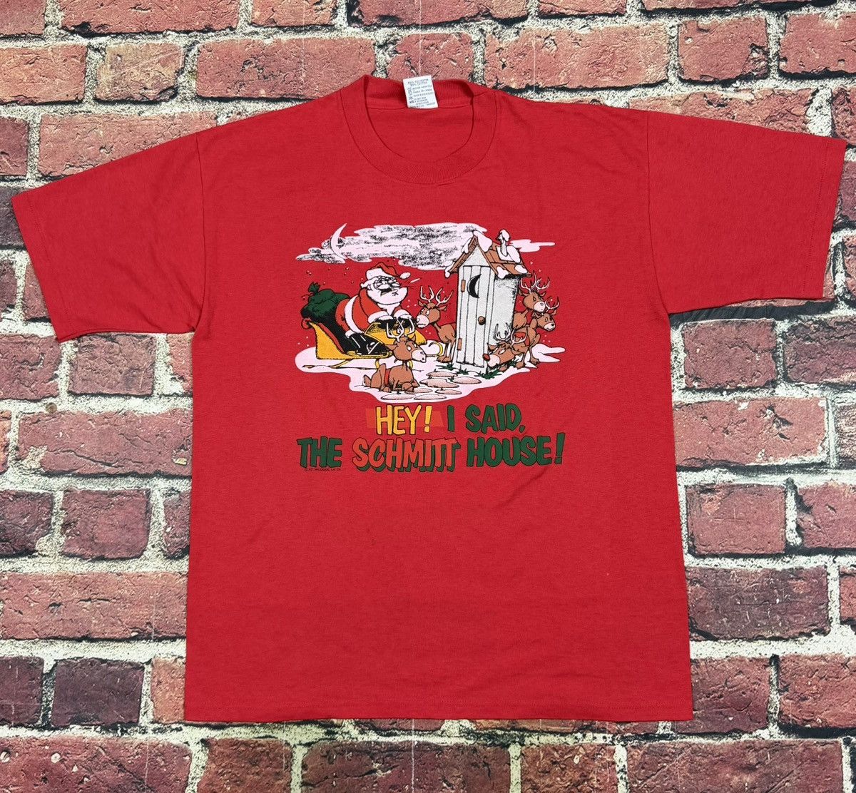 Other Vintage SANTA CLAUS Said SCHMITT House Tee Single Stitch 90s Size US L / EU 52-54 / 3 - 1 Thumbnail