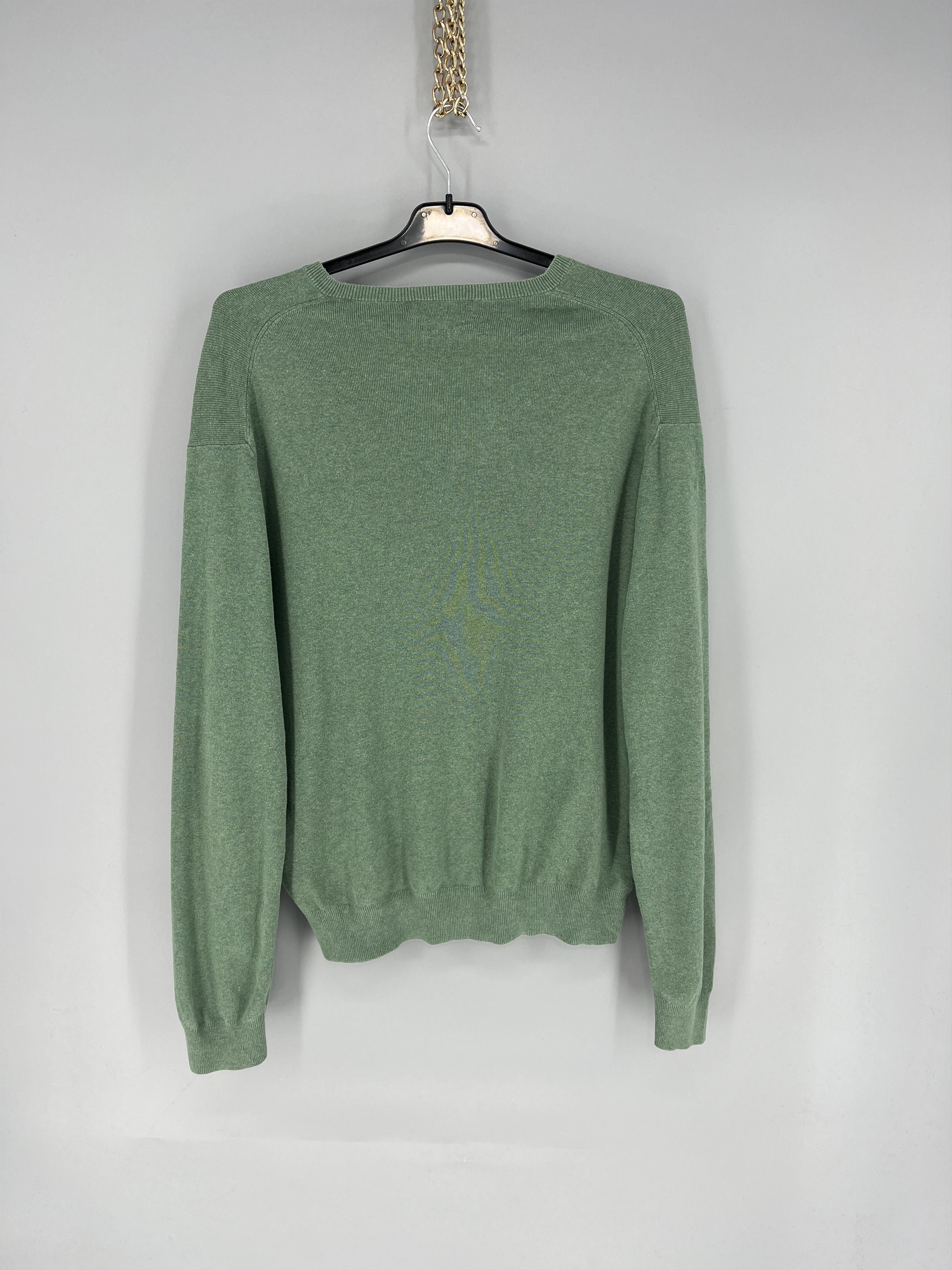 Polo Ralph Lauren Vintage Polo Ralph Lauren V-Neck Sweater 90s Green Size US L / EU 52-54 / 3 - 9 Thumbnail