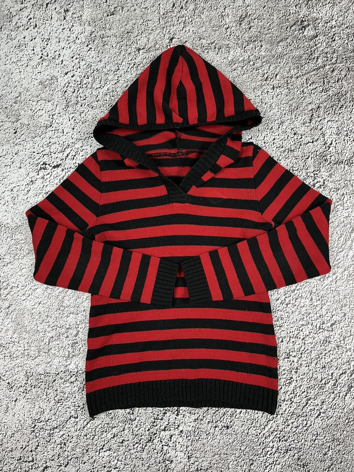Japanese Brand Vintage Y2K striped Nirvana style hooded sweater size S Size S / US 4 / IT 40 - 1 Thumbnail