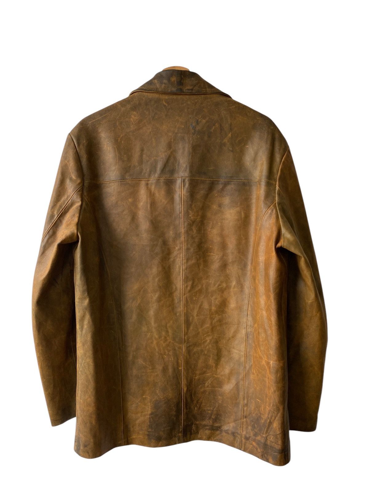 Vintage Original Vera Pelle Biker Jacket Leather Brass