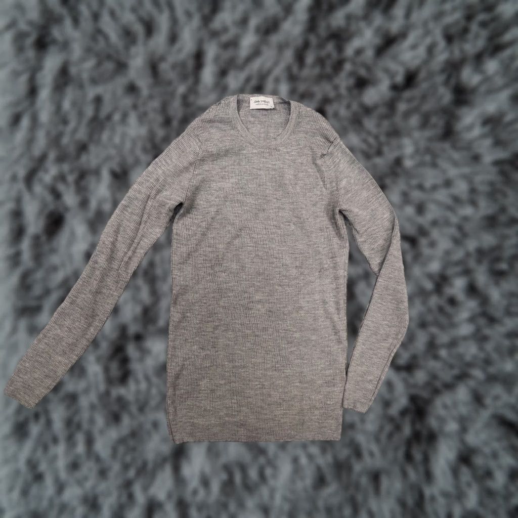 John Smedley John Smedley England gray Crewneck Wool Sweater Long sleeve S Men's Pullover Knit Solid - Size US S / EU 44-46 / 1 - 1 Thumbnail