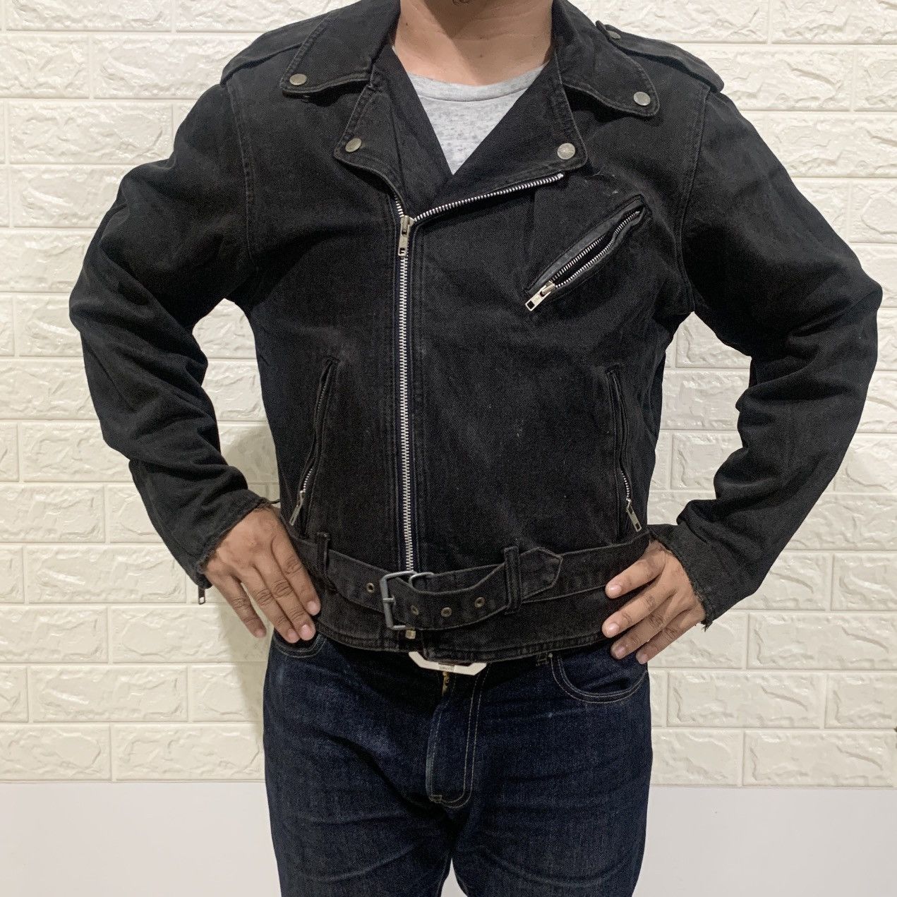 Harley Davidson Harley Davidson Biker Denim Jacket Size M / US 6-8 / IT 42-44 - 1 Thumbnail