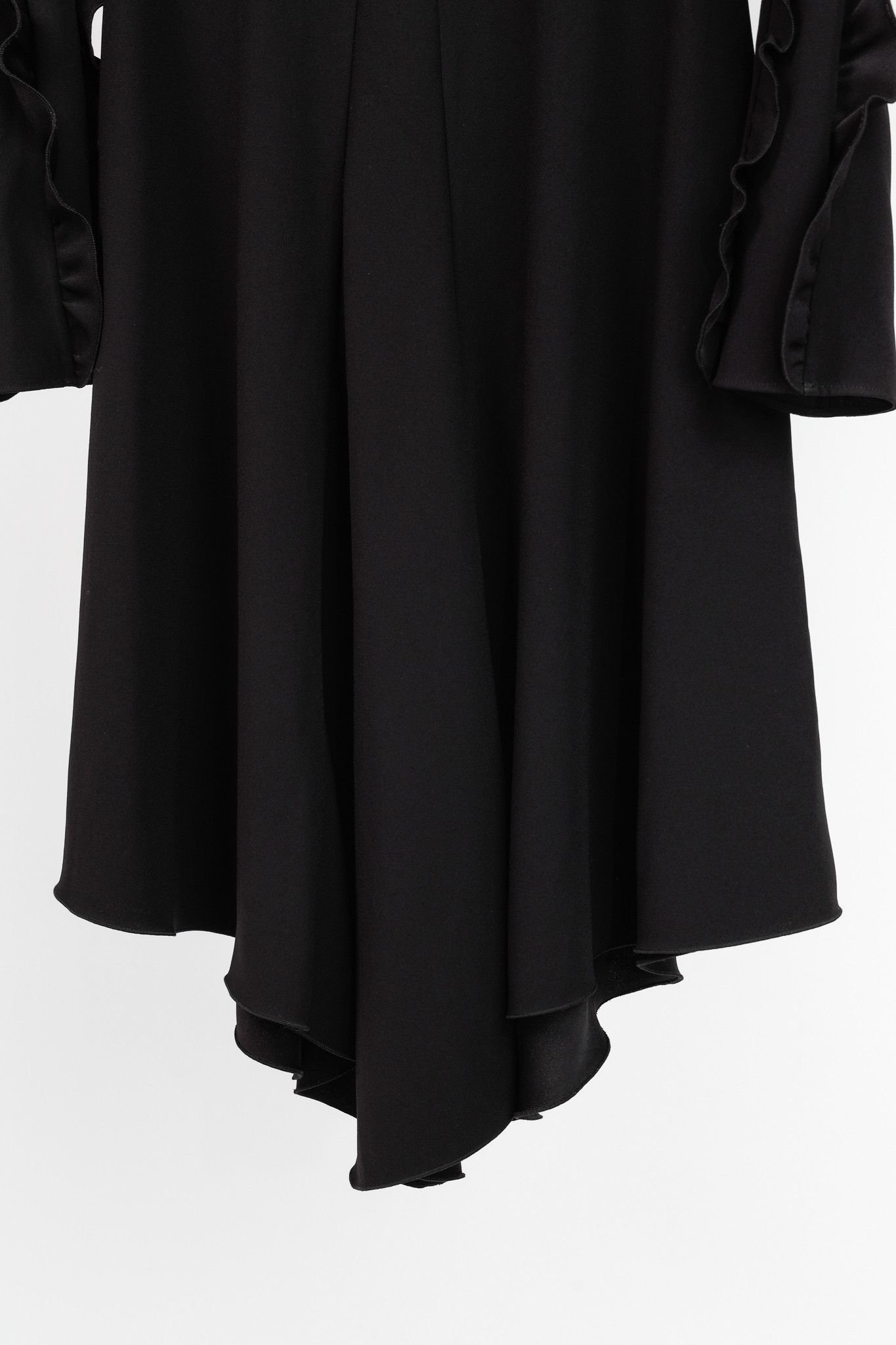 Chloe Chloe AW/18 Black Crepe Ruffled-Sleeve Midi Dress Size XS / US 0-2 / IT 36-38 - 9 Thumbnail