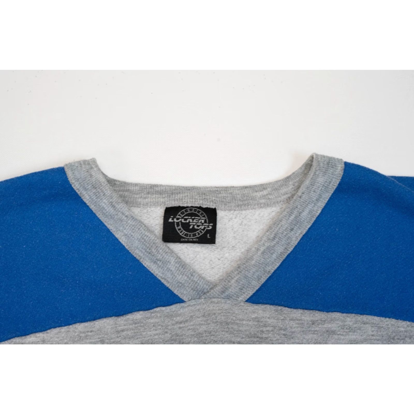 Russell Athletic VINTAGE Russell Athletic Short Sleeve Sweatshirt Men L Gray Blue 80s Gym Top Crew Neck Pullover Logo US Made True Vintage Mens Size US L / EU 52-54 / 3 - 7 Thumbnail