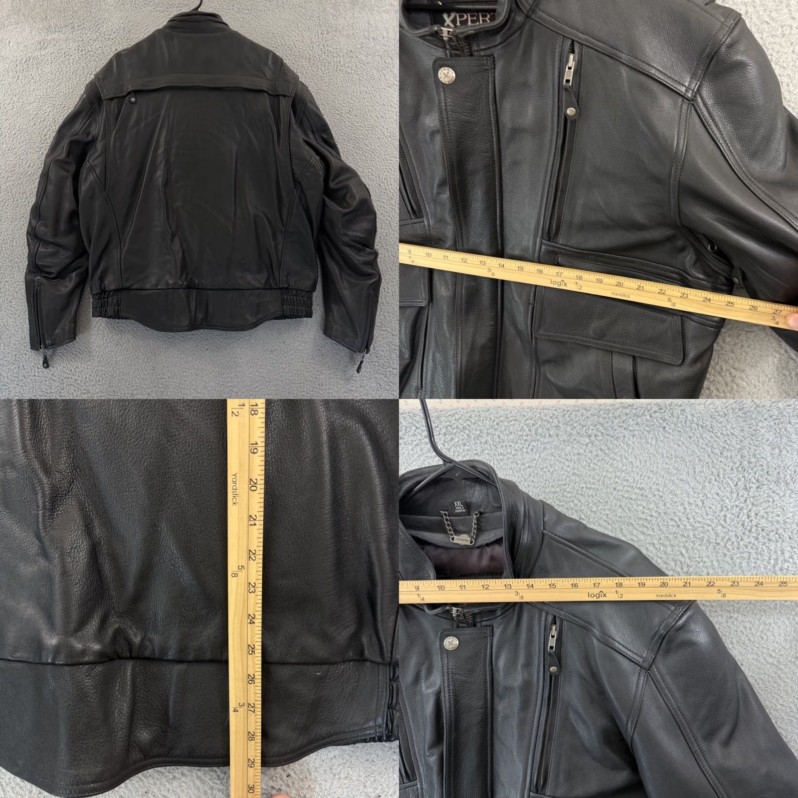 Vintage VINTAGE Xpert Performance Gear Jacket Mens 2XL Black Leather Motorcycle Biker Size US XXL / EU 58 / 5 - 8 Thumbnail