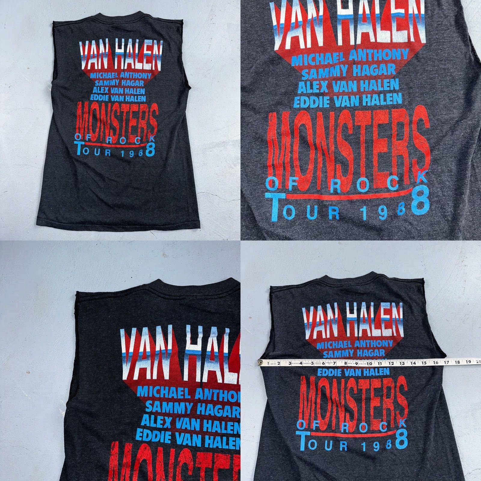 Vintage Vintage Van Halen Monsters Rock Tour 1988 T-Shirt Men's Medium Black Concert 80s Size US M / EU 48-50 / 2 - 8 Thumbnail