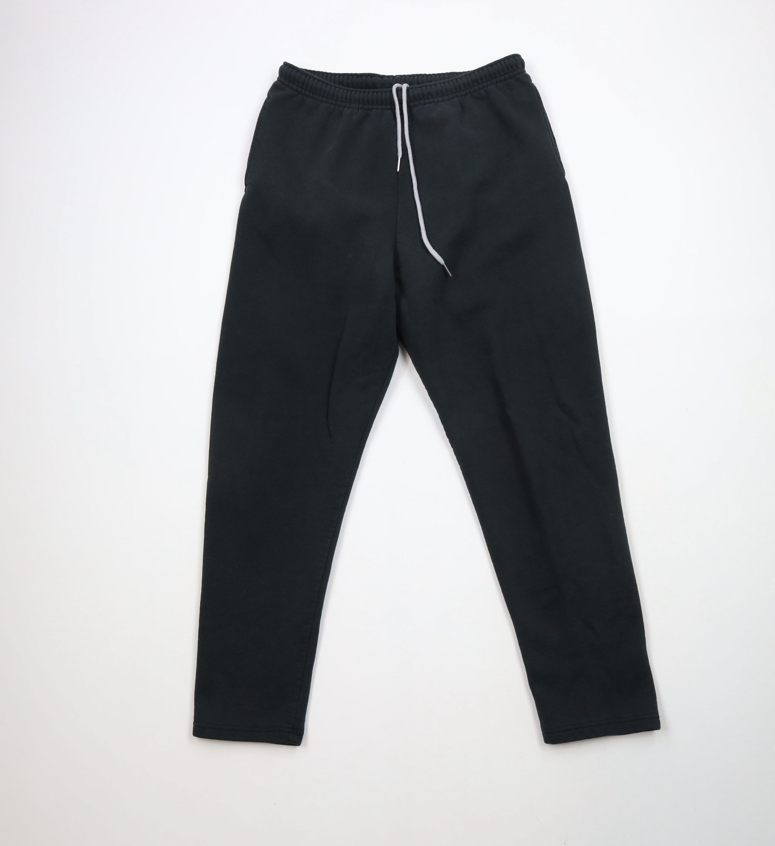 Vintage Vintage 90s Streetwear Blank Tapered Leg Sweatpants Black Size US 34 / EU 50 - 1 Thumbnail