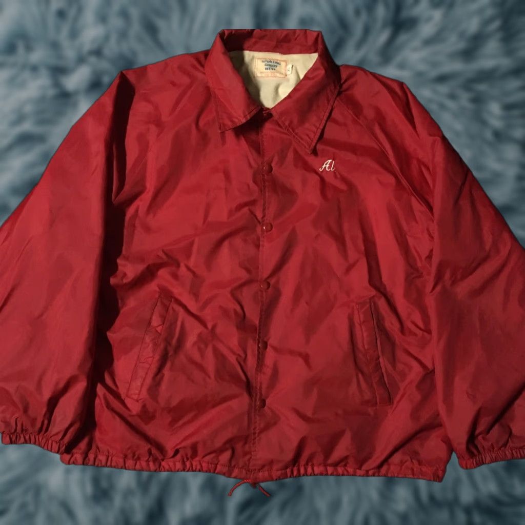 Vintage VINTAGE Buena Park American Baseball Windbreaker Jacket XL Red USA 80s 90s Grunge Sports Team Mens XL jacket Size US XL / EU 56 / 4 - 1 Thumbnail