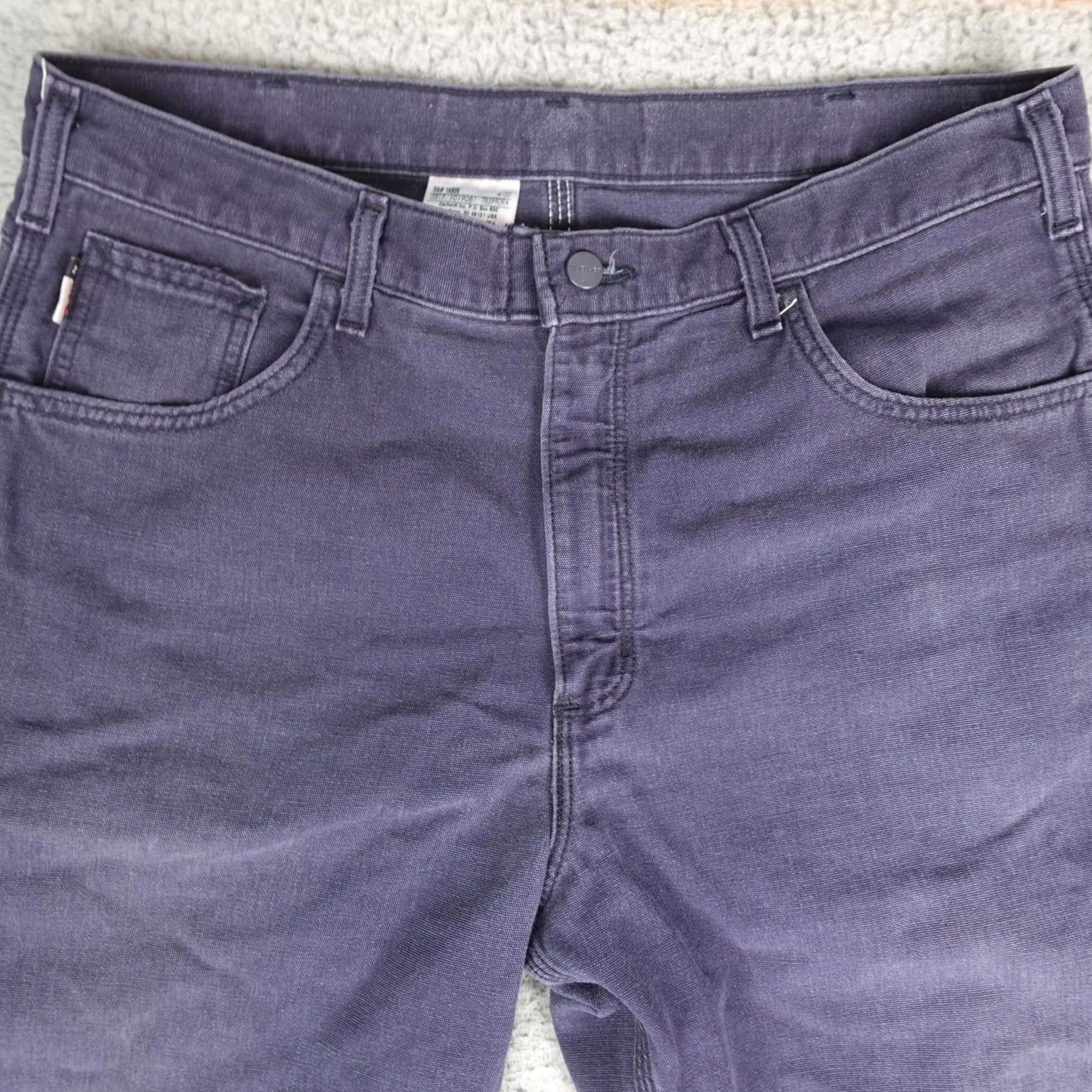 Carhartt Carhartt FR Pants Mens 36x32 Blue Relaxed Fit Canvas Work Carpenter Workwear Size US 36 / EU 52 - 5 Thumbnail