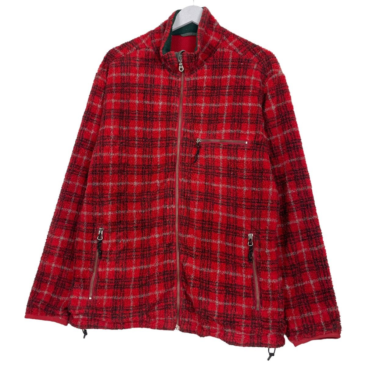 Japanese Brand × Uniqlo 💥UNIQLO DEEP PILE FLEECE TARTAN ZIPPER SWEATER Size US L / EU 52-54 / 3 - 2 Thumbnail