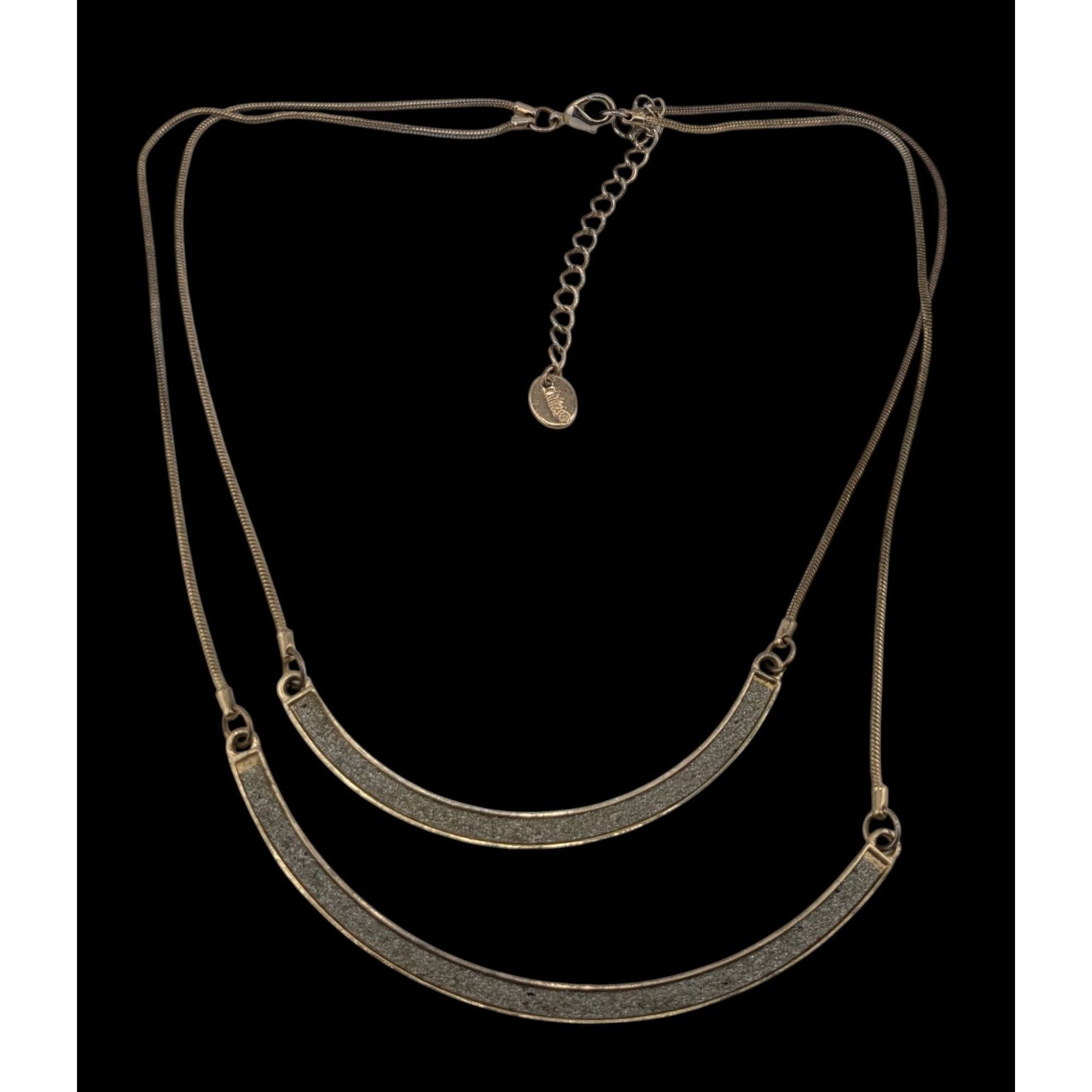 Other Claires Double Layer Glitter Crescent Necklace Size ONE SIZE - 2 Thumbnail