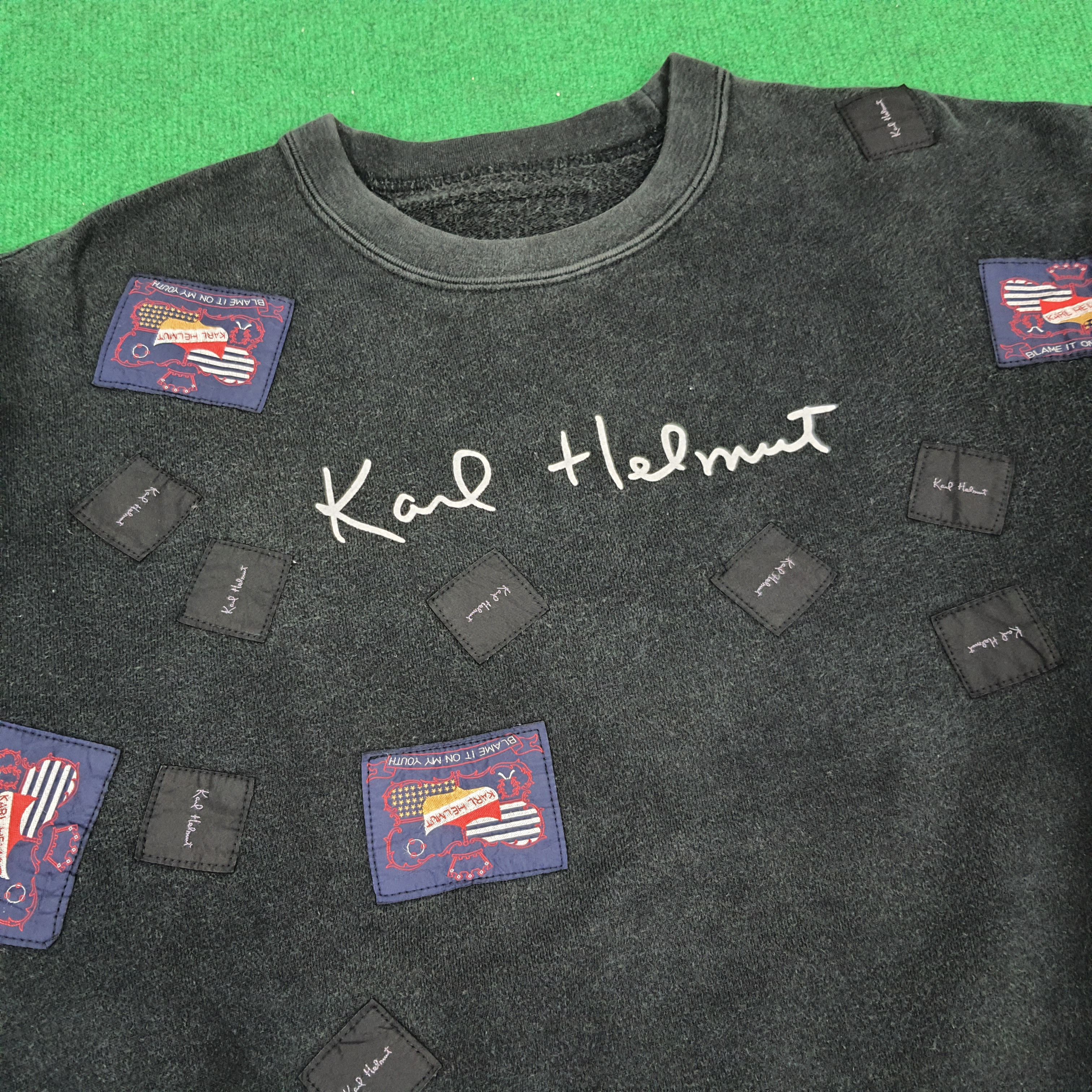Karl Helmut Vintage Karl Helmut Patches Blame Me on My Youth Sweatshirts Size US L / EU 52-54 / 3 - 2 Thumbnail