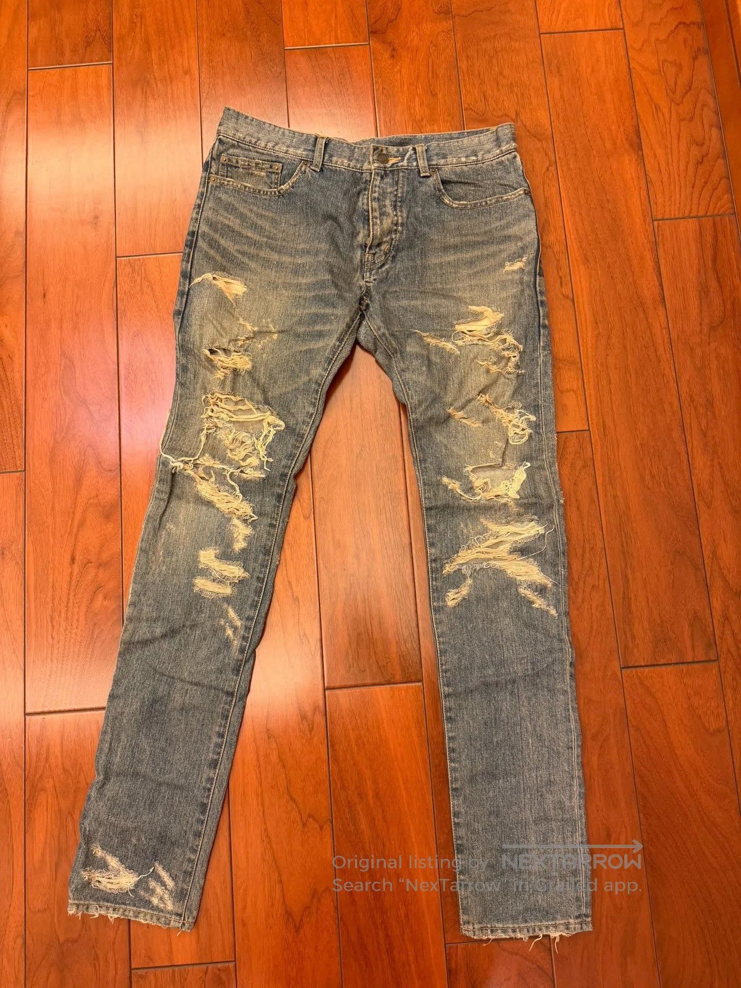 Saint Laurent Paris Saint Laurent Paris SLP Distressed Jeans D02 W32. Size US 32 / EU 48 - 1 Thumbnail