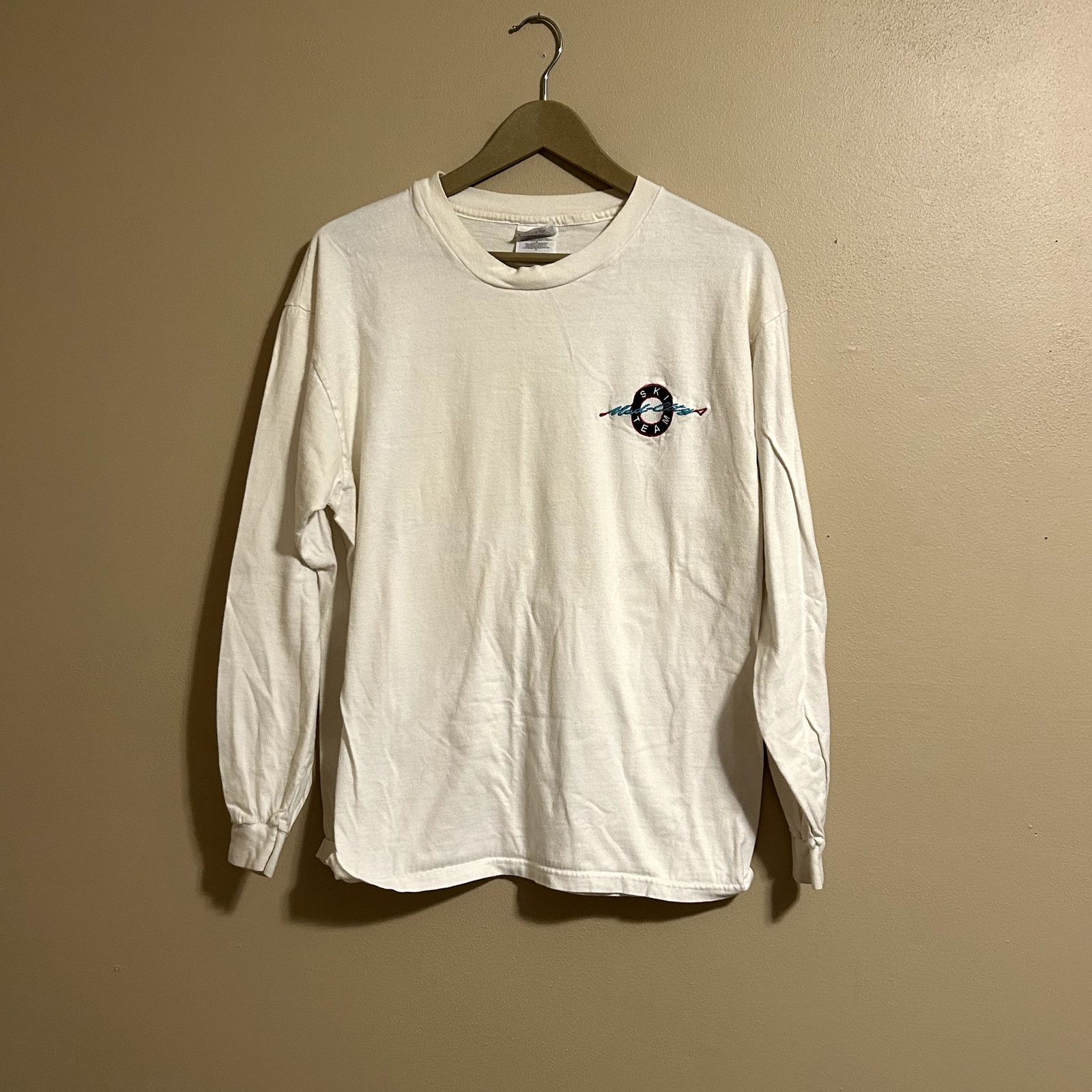 Hanes Y2K Mad City Ski Long Sleeve White Shirt Large Size US L / EU 52-54 / 3 - 1 Thumbnail