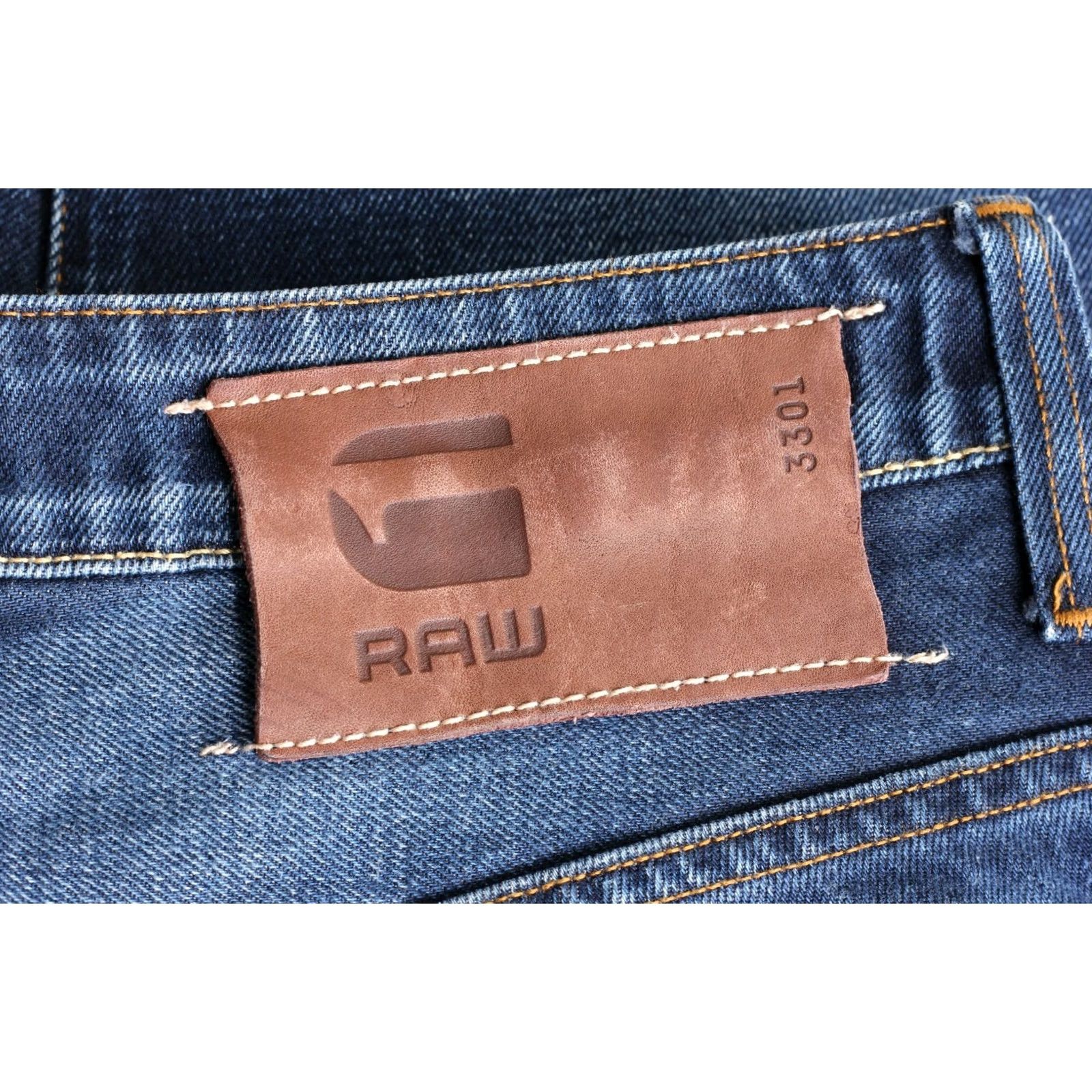 G-Star G-Star 3301 LOW TAPERED Jeans Men Size W30 L32 DZ1415 Denim Blue Slim Pockets 30x32 Regular Size US 30 / EU 46 - 6 Thumbnail