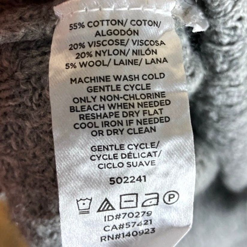 Loft LOFT Womens Sweater Gray Crew Wool Blend Long Sleeve Open Knit Stretch XL Pullover Knit Casual Workwear Mens? Size XL / US 12-14 / IT 48-50 - 7 Thumbnail