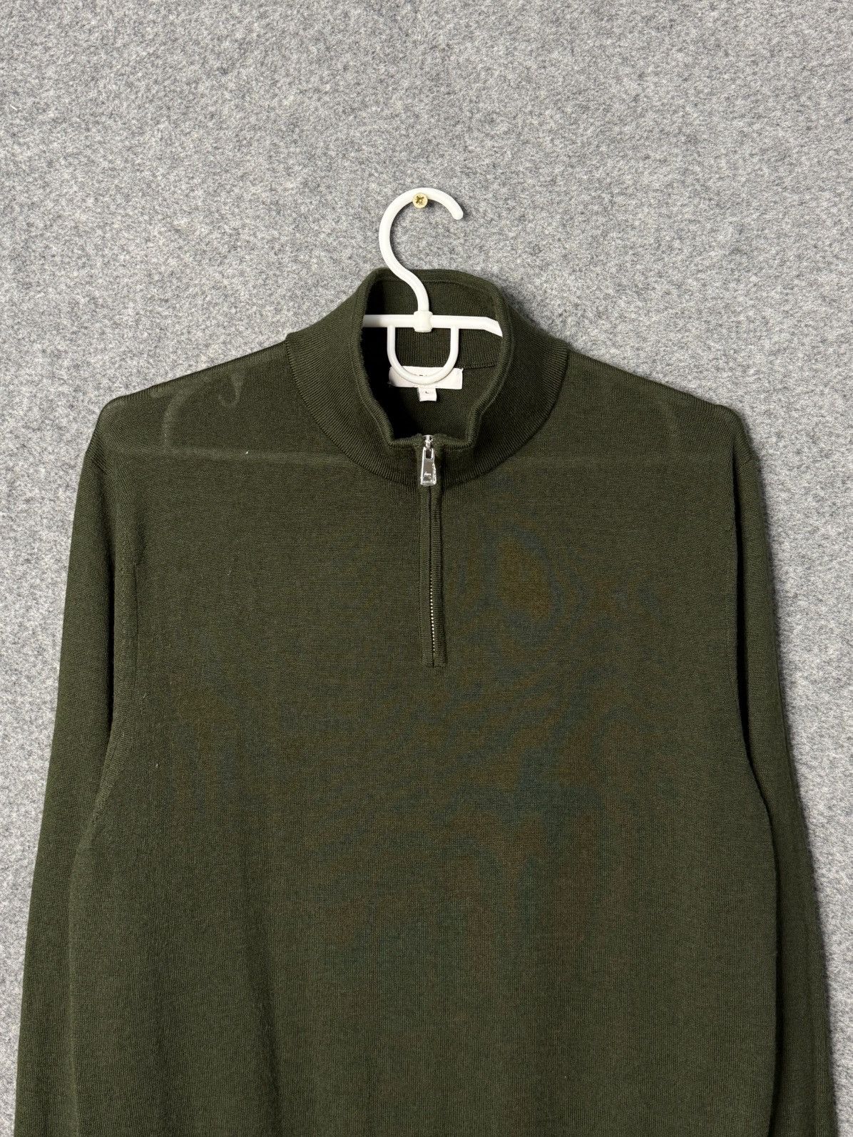 Reiss Reiss 1/3 Zip Mens Green wool jumper size L Size US L / EU 52-54 / 3 - 2 Thumbnail