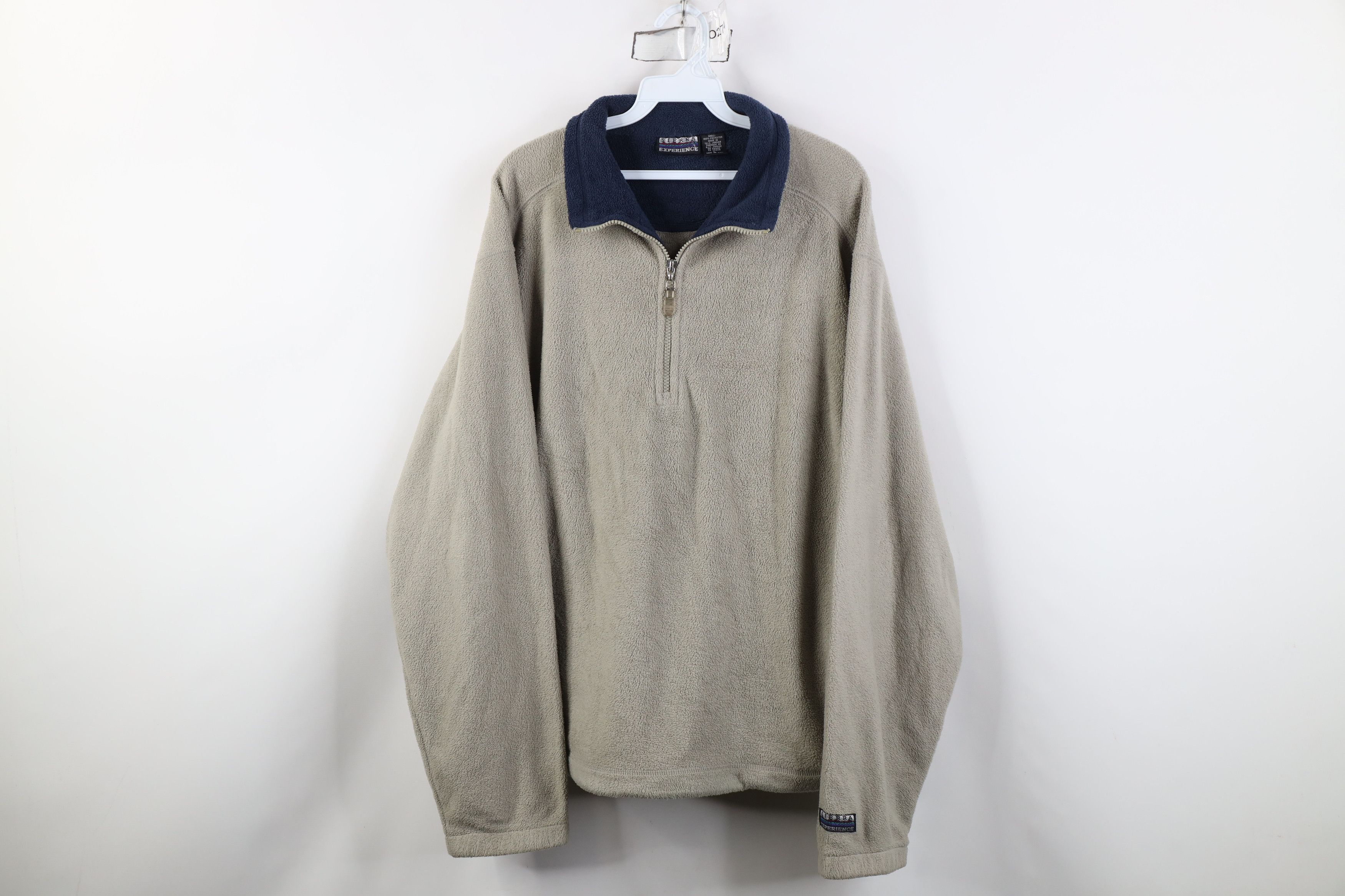 Vintage Vintage 90s Streetwear 1/4 Half Zip Fleece Pullover Sweater Size US L / EU 52-54 / 3 - 1 Thumbnail