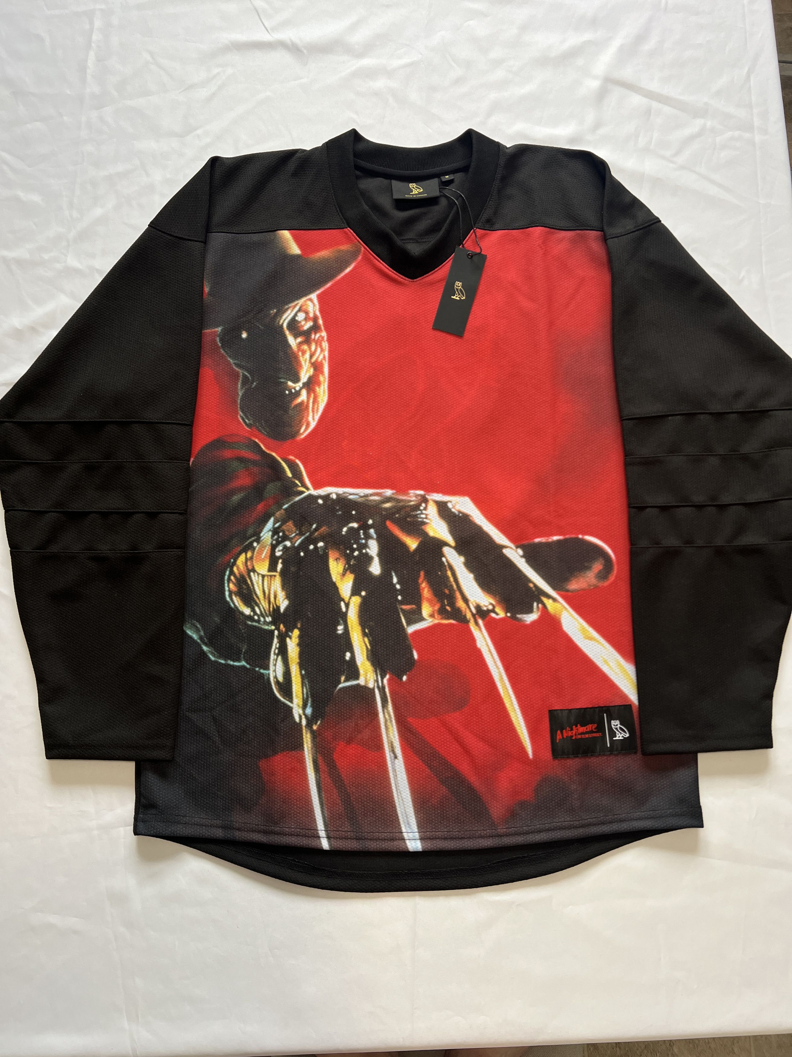 Drake OVO HALLOWEEN A NIGHTMARE ON ELM STREET HOCKEY JERSEY Size US M / EU 48-50 / 2 - 1 Thumbnail