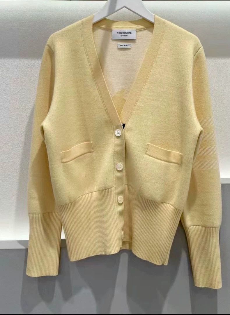 Thom Browne Thom Browne Yellow knit cardigan Size S / US 4 / IT 40 - 6 Thumbnail