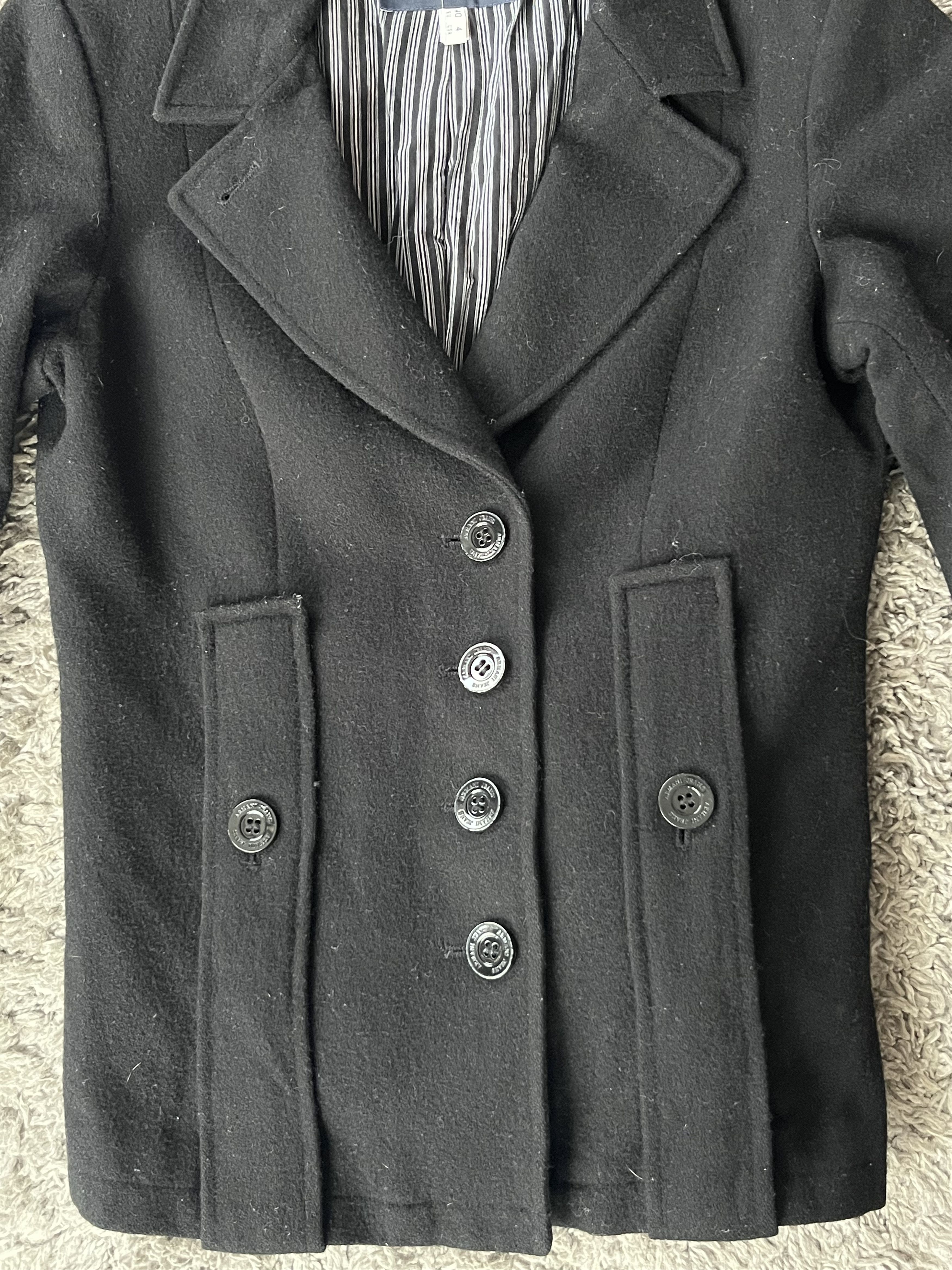 Giorgio Armani Vintage Mini Coat Armani Jeans 100% Wool Luxury Size S / US 4 / IT 40 - 5 Thumbnail