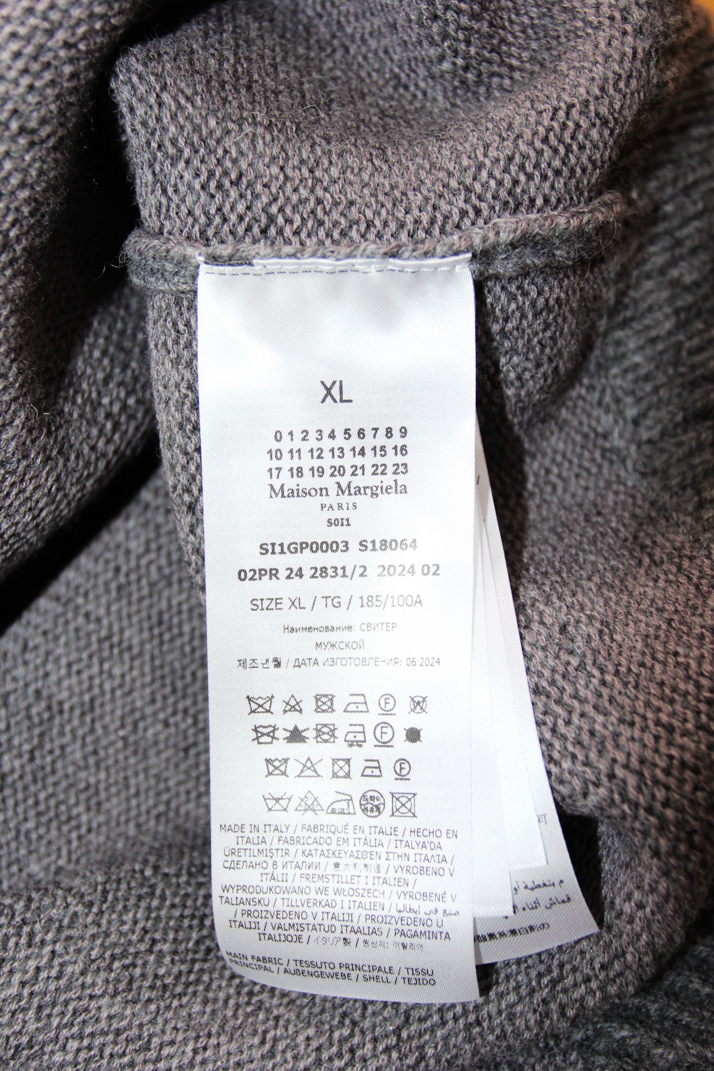 Maison Margiela BNWT AW24 MAISON MARGIELA V NECK ELBOW PATCH CARDIGAN XL Size US XL / EU 56 / 4 - 10 Thumbnail