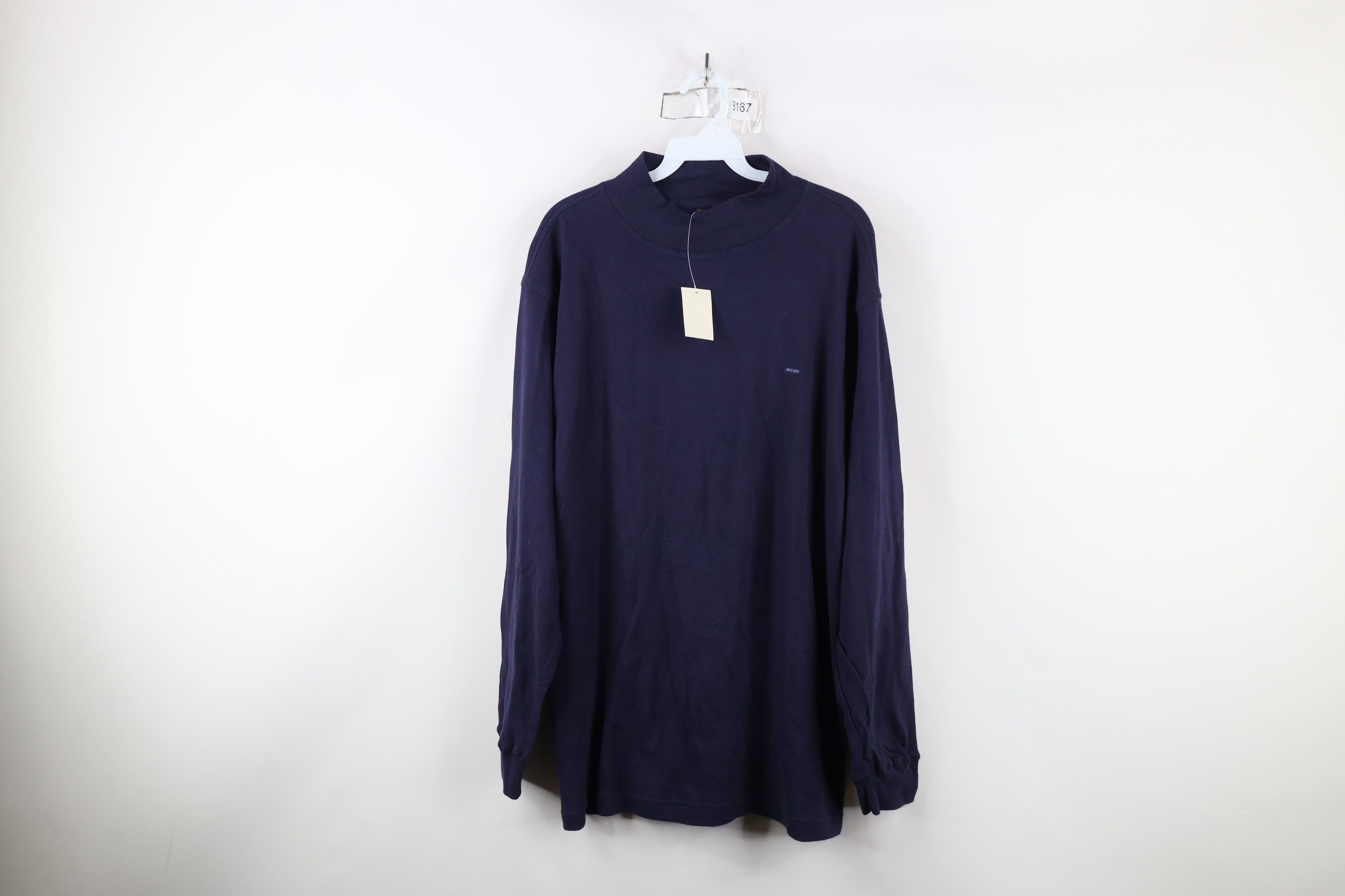Vintage Deadstock Vintage Streetwear Mock Neck Long Sleeve T-Shirt Size US L / EU 52-54 / 3 - 1 Thumbnail