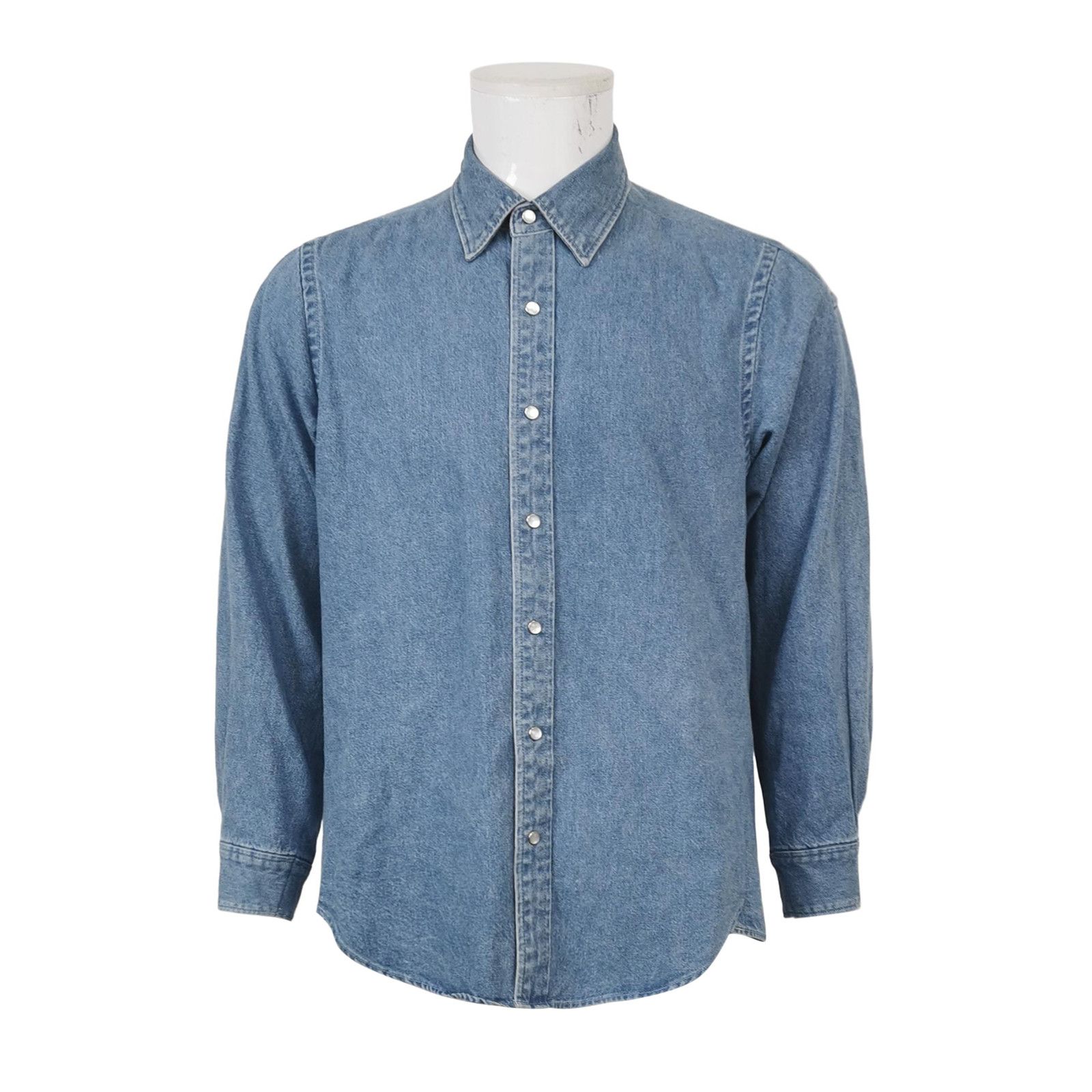 Balenciaga Balenciaga Avenue Montaigne Logo Denim Shirt 38 Size US S / EU 44-46 / 1 - 1 Thumbnail
