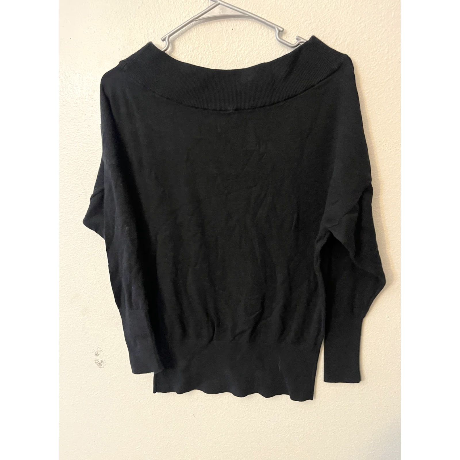 Express VINTAGE Express Sweater Women's XS Black Argyle Boat Neck Preppy Pullover Size XS / US 0-2 / IT 36-38 - 3 Thumbnail
