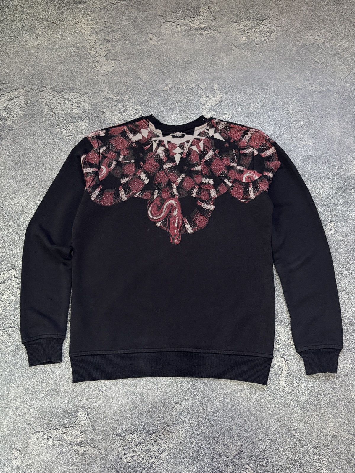 Marcelo Burlon Marcelo Burlon Snake Wings Print Sweatshirt Black Italy M Size US M / EU 48-50 / 2 - 2 Thumbnail