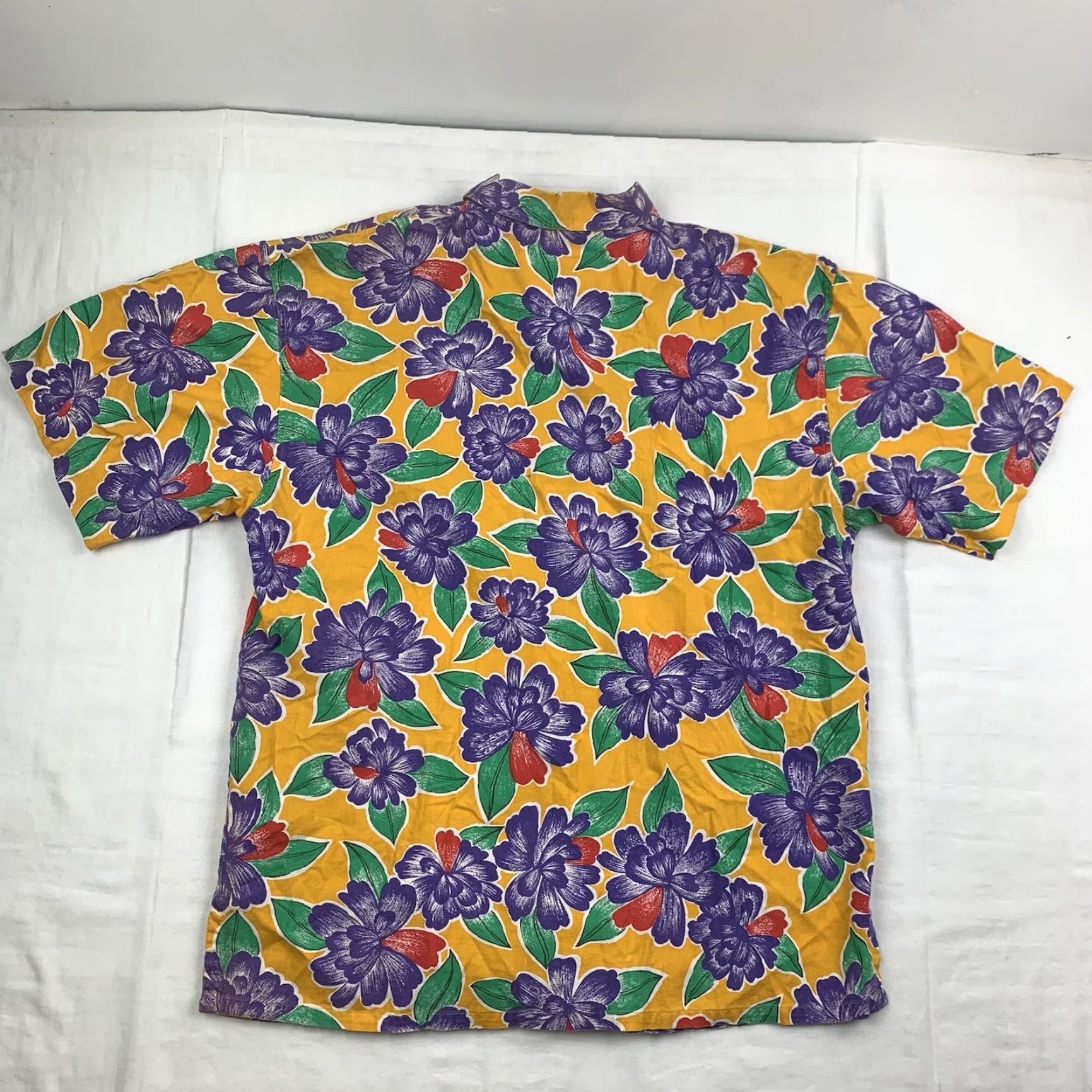 Vintage VINTAGE Mixed Blues Button-Up Shirt Womens M Short Sleeve Floral Yellow 90s Hawaiian Mens? Size M / US 6-8 / IT 42-44 - 8 Thumbnail