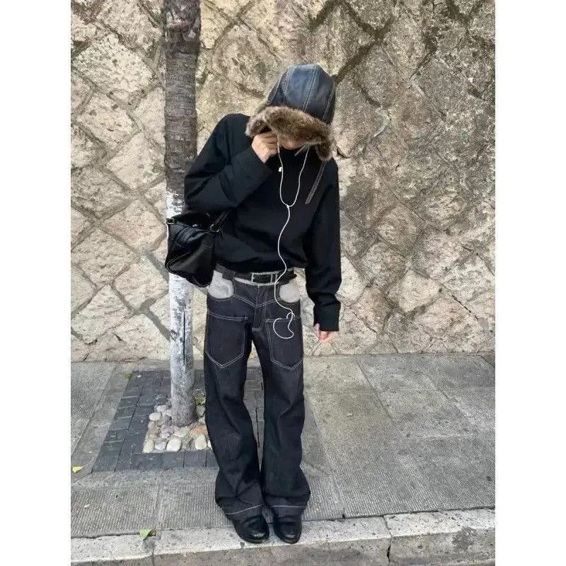 Japanese Brand Retro straight tube micro flared patchwork jeans Size US 32 / EU 48 - 2 Thumbnail