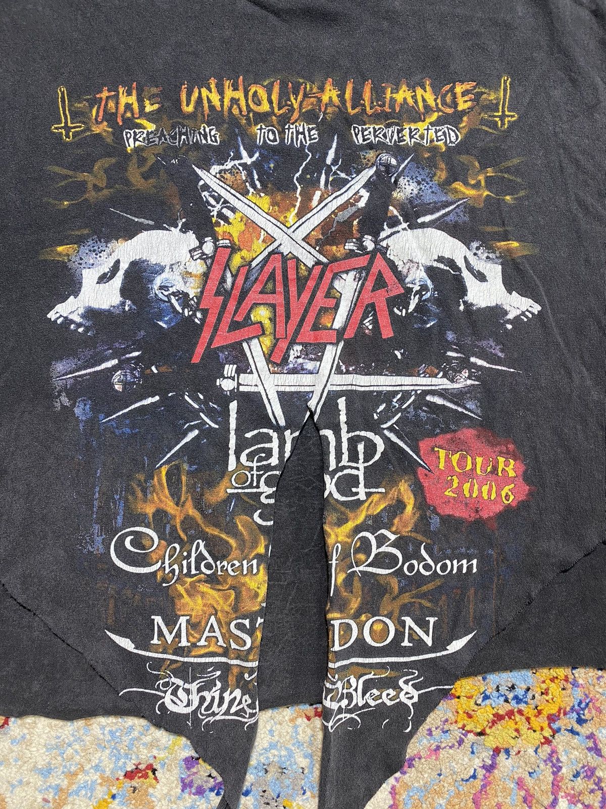 Band Tees The Unholy Alliance Tour Metal Crop Top T Shirts Size M / US 6-8 / IT 42-44 - 6 Thumbnail