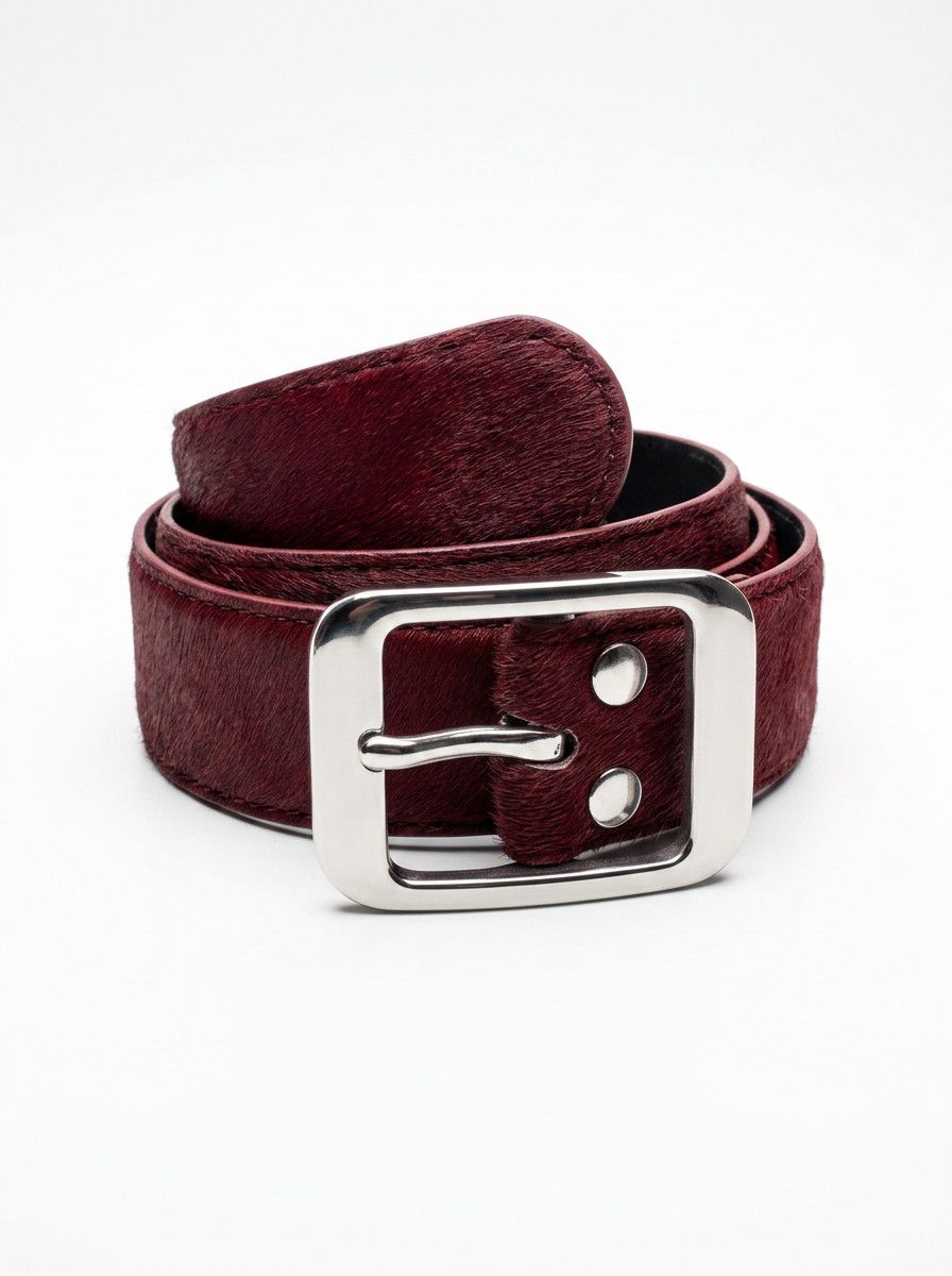 Other Verdi Horse Hair Maroon Belt Size 34 - 1 Thumbnail