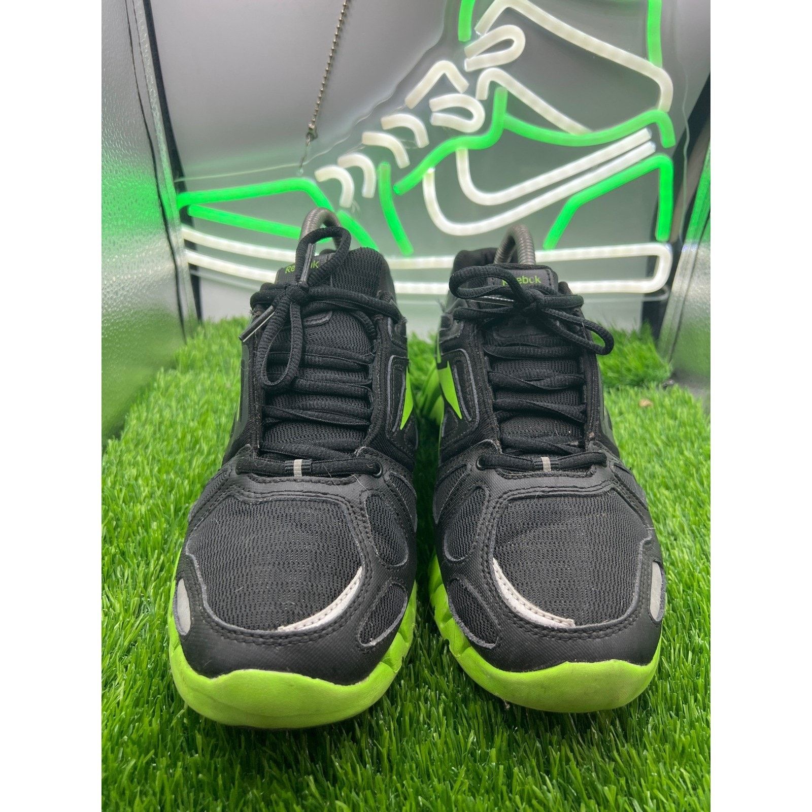 Reebok Reebok ZigTech Running Shoes Men's Black Green 6.5 W 8 Size US 6.5 / EU 39-40 - 2 Thumbnail