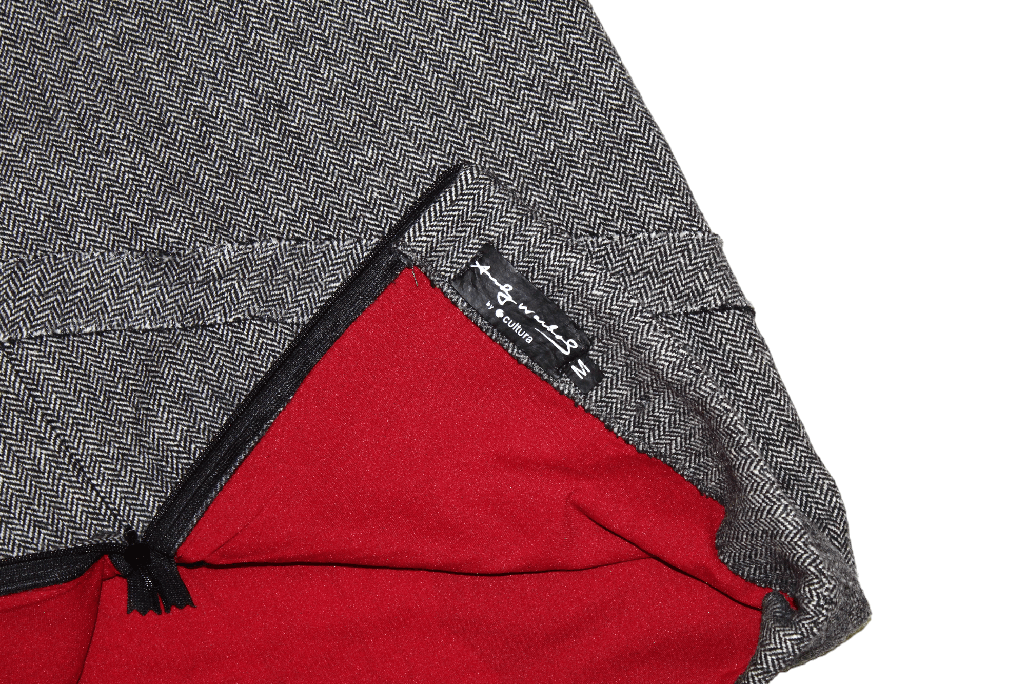 Andy Warhol 🔥Andy Warhol x Cultura Italy Crosses Cut Herringbone Skirt Size 32" / US 10 / IT 46 - 6 Thumbnail