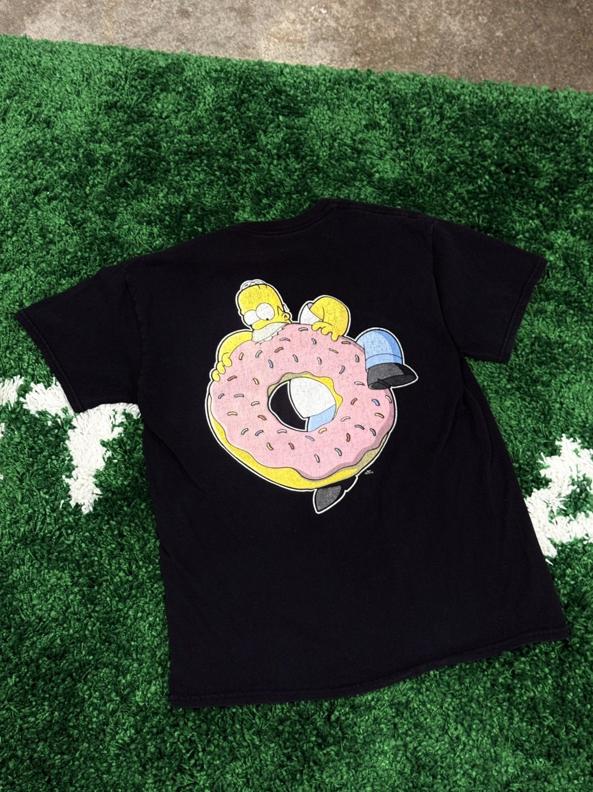 The Simpsons Homer Simpson Donut Sprinkles Logo Tee Black Medium Size US M / EU 48-50 / 2 - 1 Thumbnail