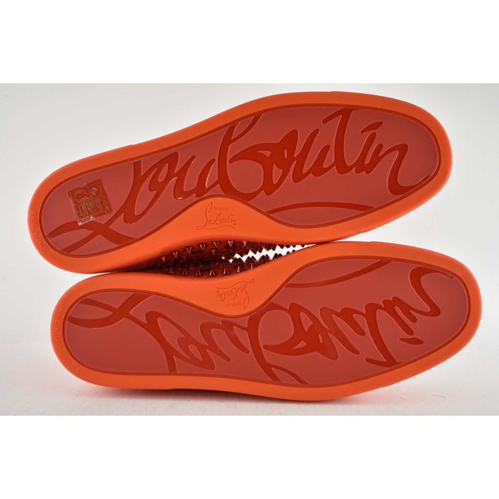 Christian Louboutin Christian Louboutin Louis Flat Spike Tomate Red Orange High Size US 11 / EU 44 - 12 Thumbnail