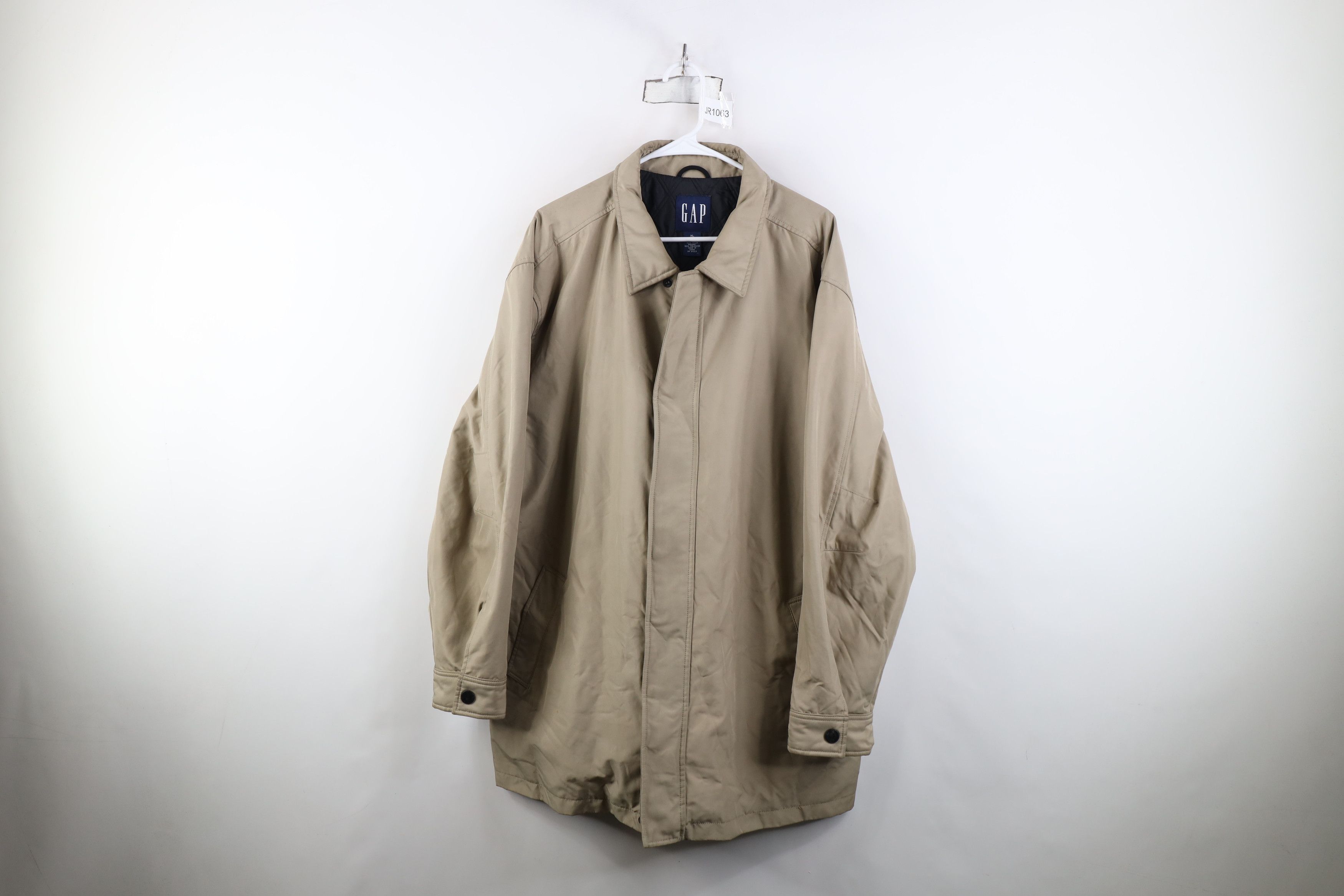 Gap Vintage Y2K 2001 Gap Quilted Overcoat Rain Jacket Beige Size US XL / EU 56 / 4 - 1 Thumbnail