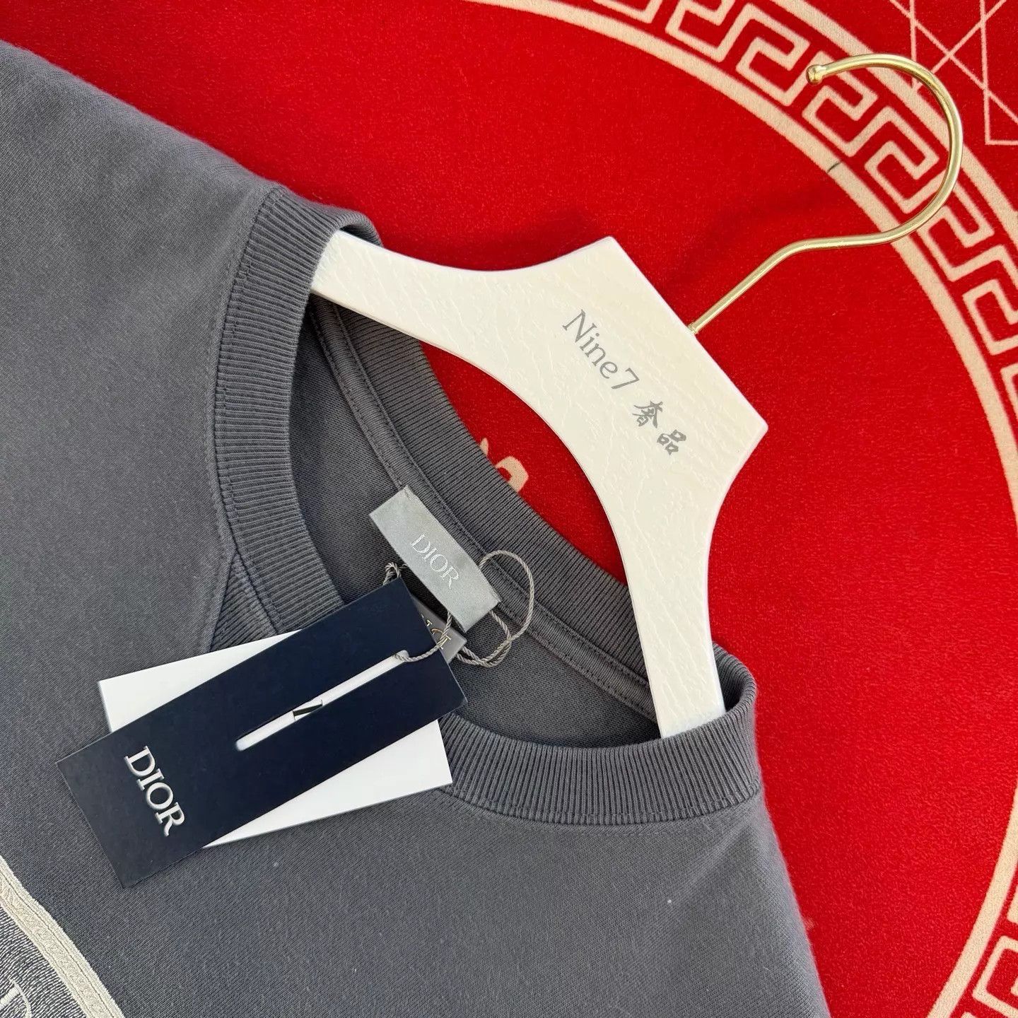 Dior Dior 25 CD Logo Embroidered Crew Cotton Tee Charcoal M Size US M / EU 48-50 / 2 - 4 Thumbnail