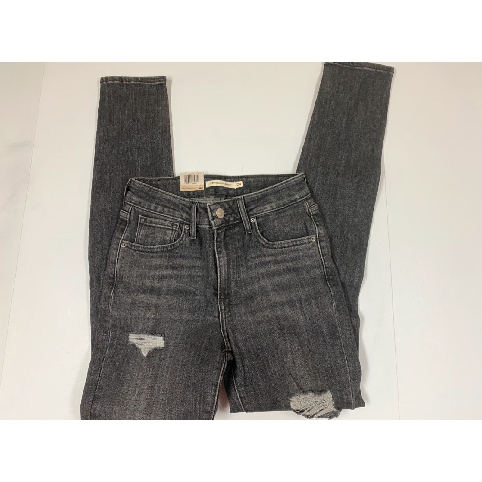 Levi's Levi's Jeans Womens Regular Skinny 00 Black High-Rise Denim Slim Stretch Zipper 30in Inseam Size 24" / US 00 / IT 34 - 2 Thumbnail
