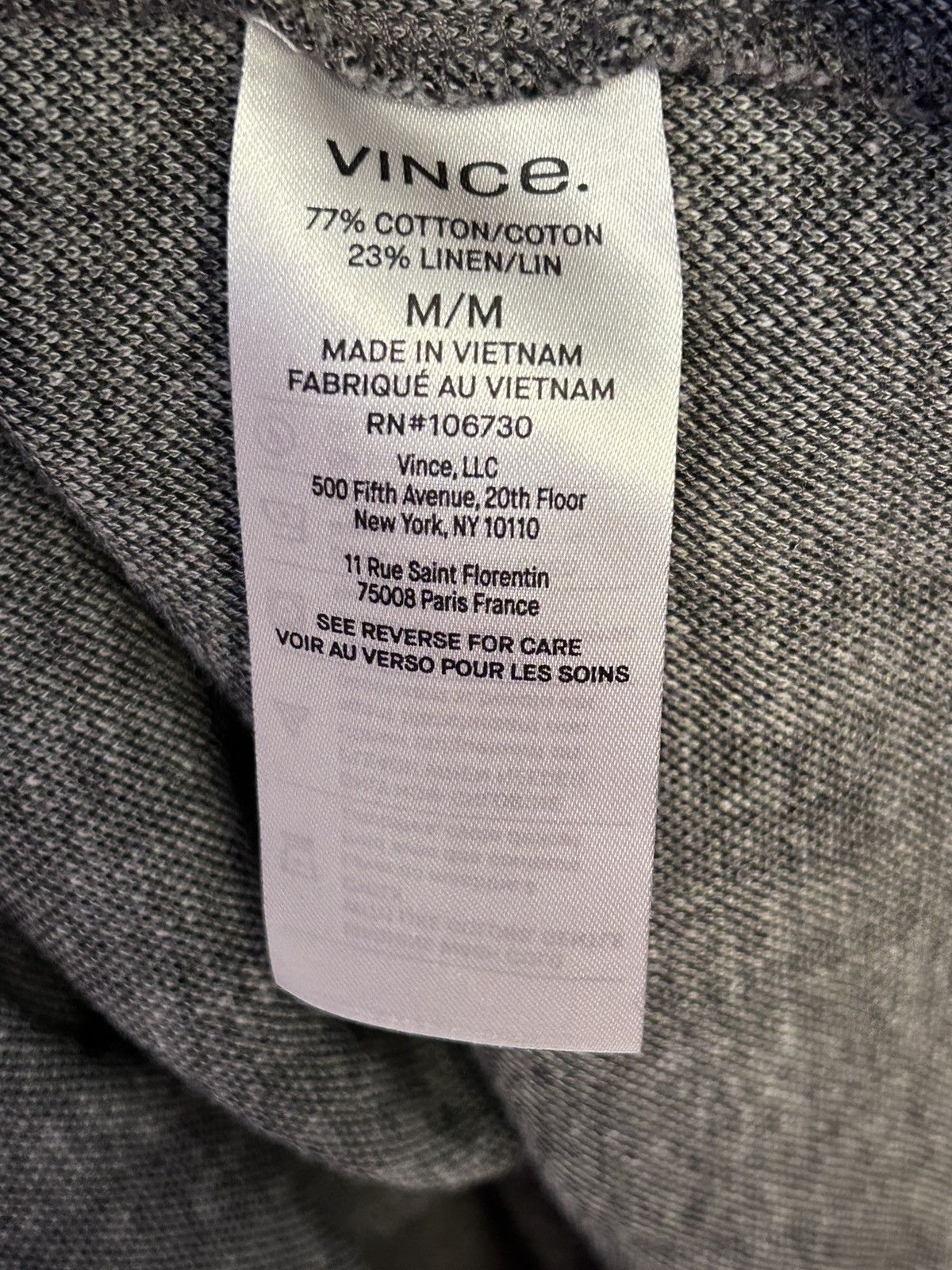 Vince Vince Men's Plaid Slub Cotton Linen Button-Up Shirt M Size US M / EU 48-50 / 2 - 5 Thumbnail